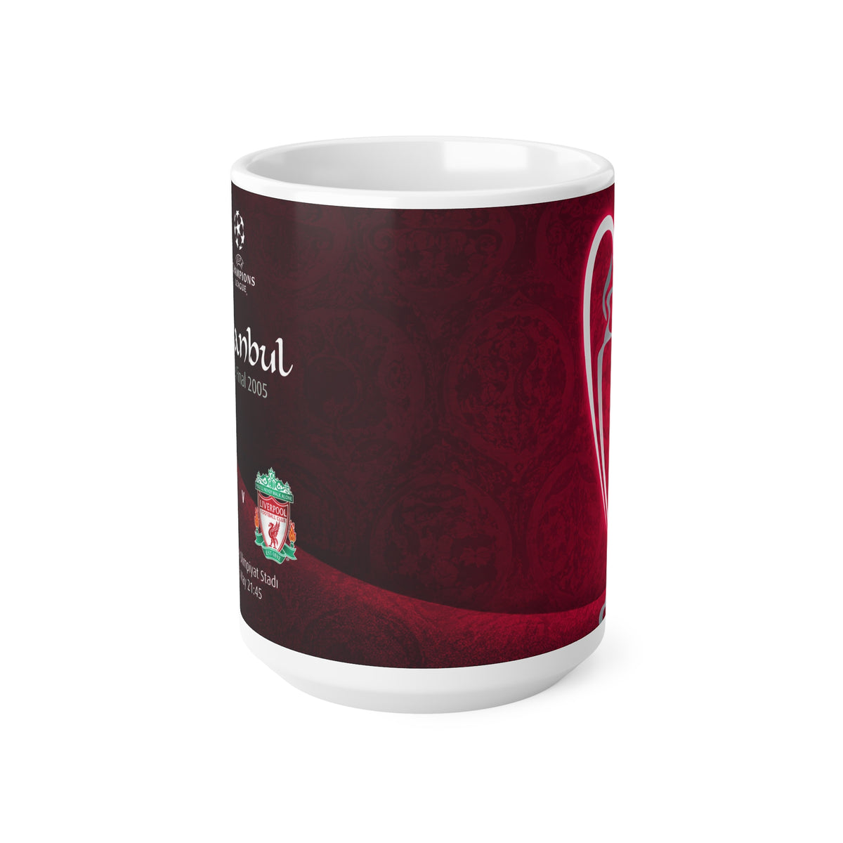 2005 Champions League Final Programme Cover Inspired Mug — AC Milan vs Liverpool 11oz/15oz Ceramic