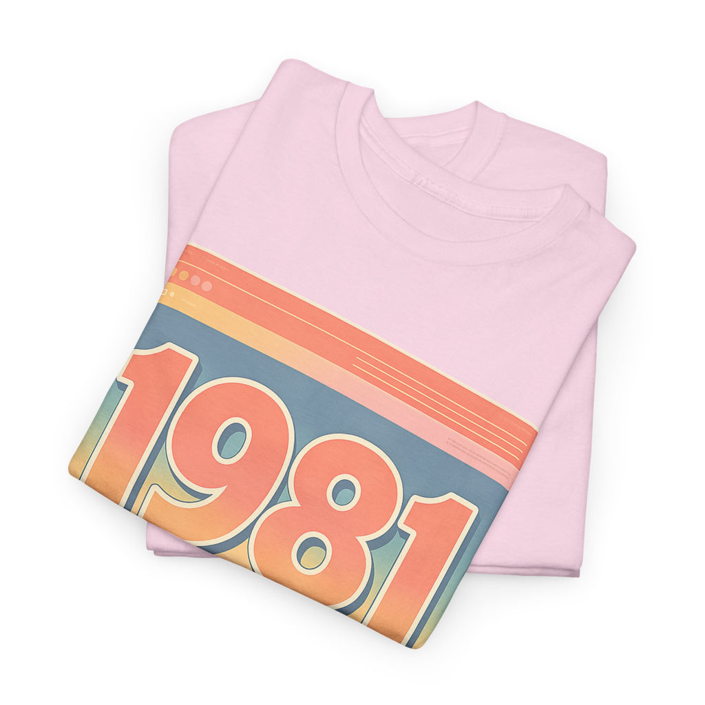 Vintage 1981 Retro Tee — 40th Birthday Gift Shirt