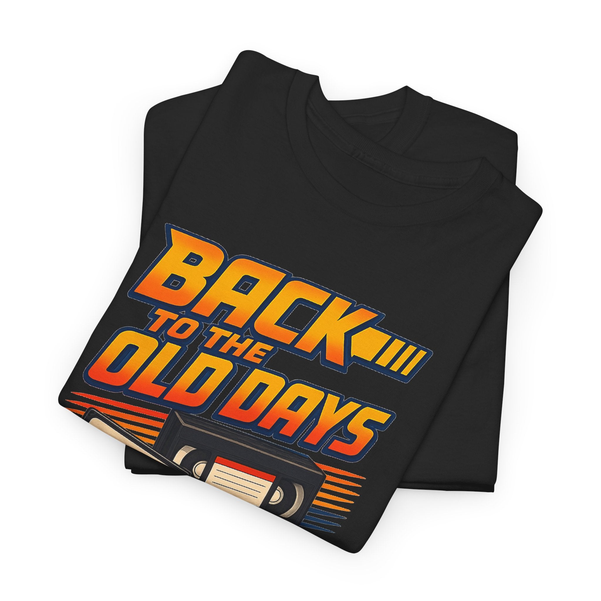 Back to the Old Days Tee – Retro Cassette & VHS Nostalgia T-Shirt