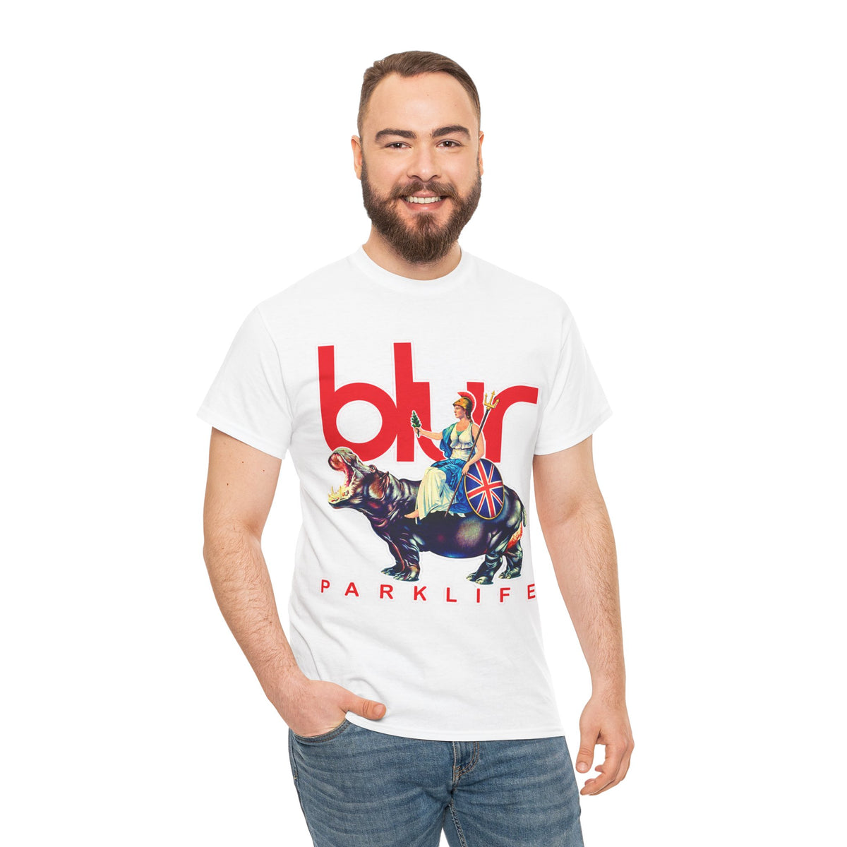 Blur PARKLIFE British Bulldog Graphic Cotton T-Shirt
