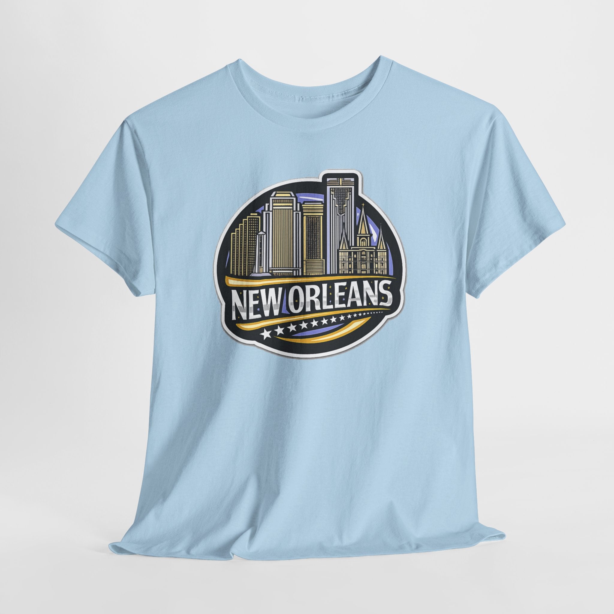 New Orleans Skyline Cotton T-Shirt — City Badge Tee