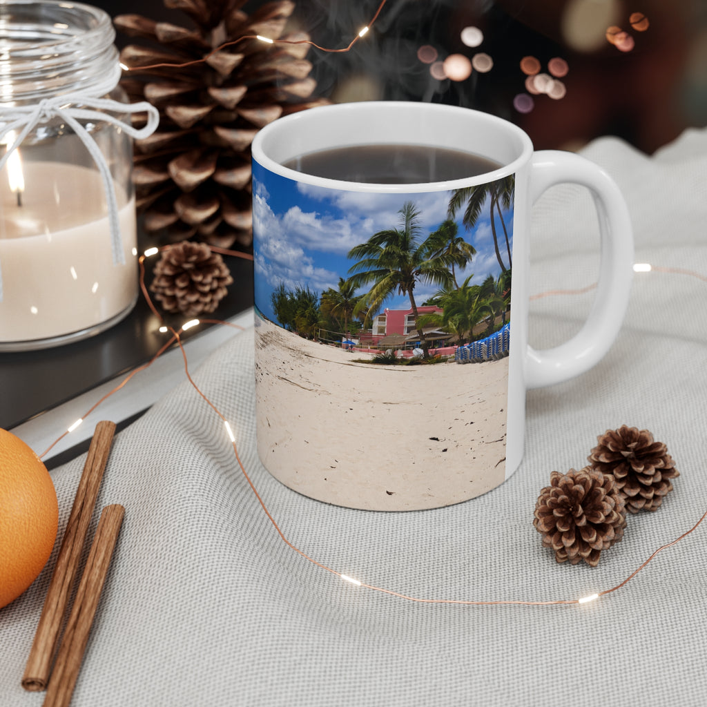 Barbados Tropical Beach Ceramic Mug — Scenic Ocean Photo Coffee Cup (11oz, 15oz)