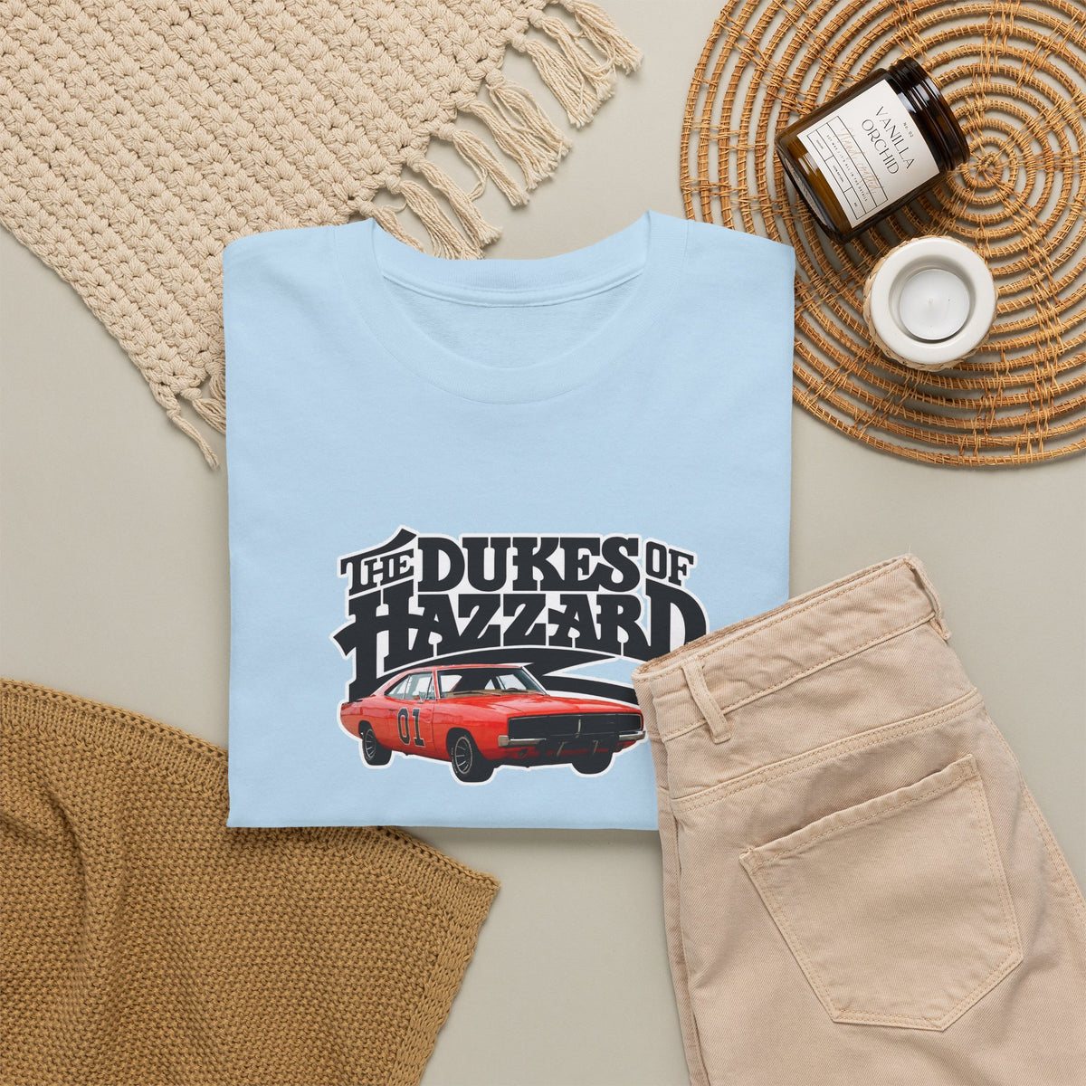 Dukes of Hazzard Charger Graphic Tee — Classic Retro TV Car Shirt