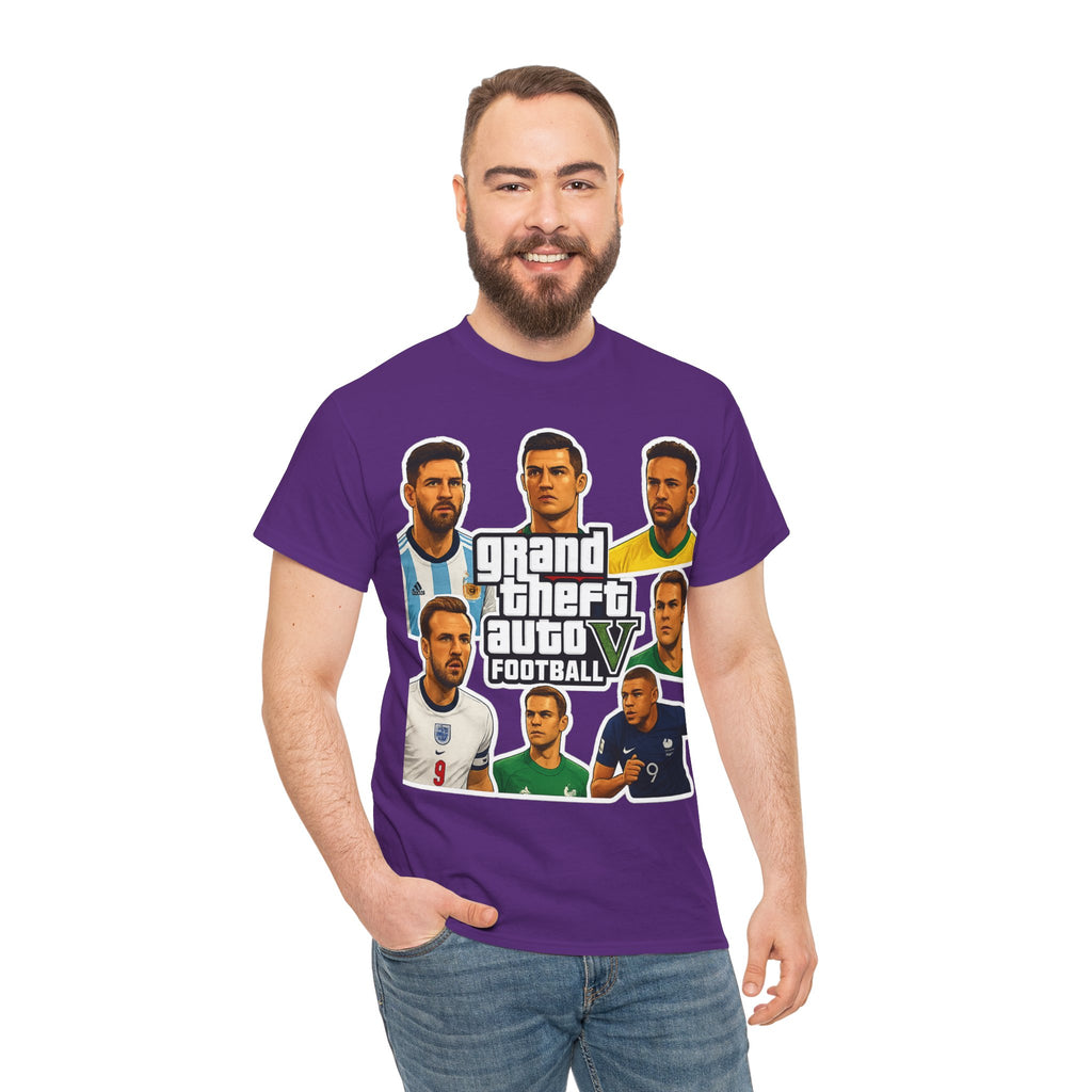 Graphic Tee — 'Grand Theft Auto V Football' Soccer Players Collage Shirt