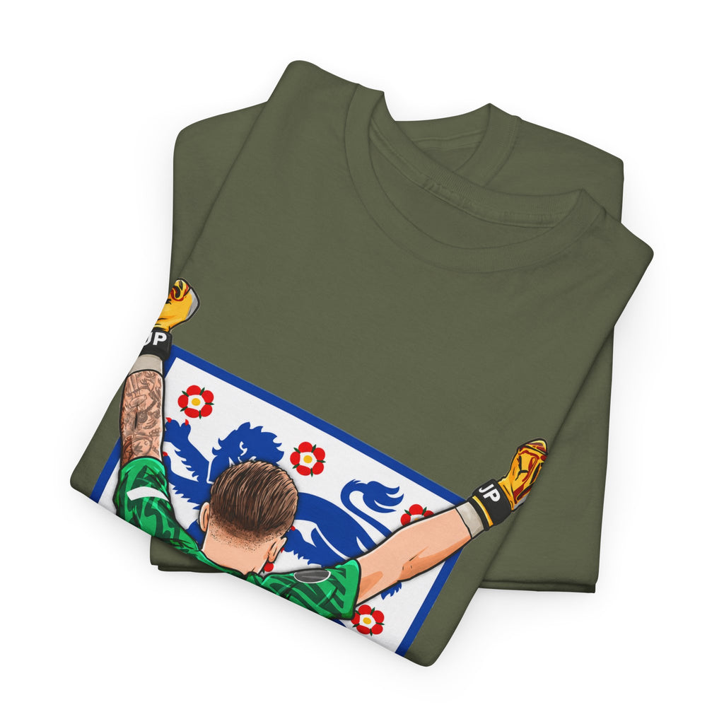 Pickford England Number 1 Goalkeeper Graphic Tee — Victory Pose Jersey Design