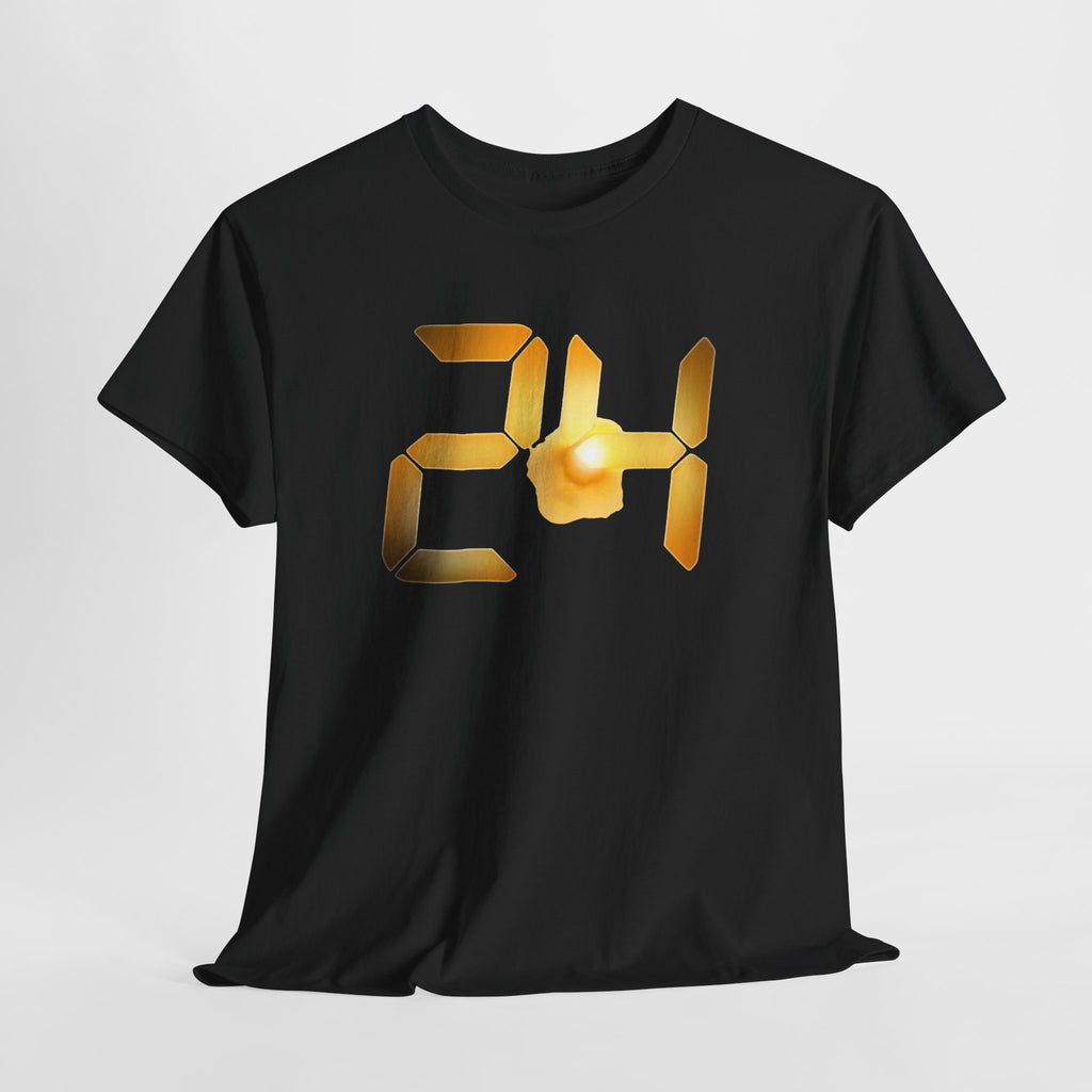 24 TV Show Inspired Tee — Gold Digital Clock Logo