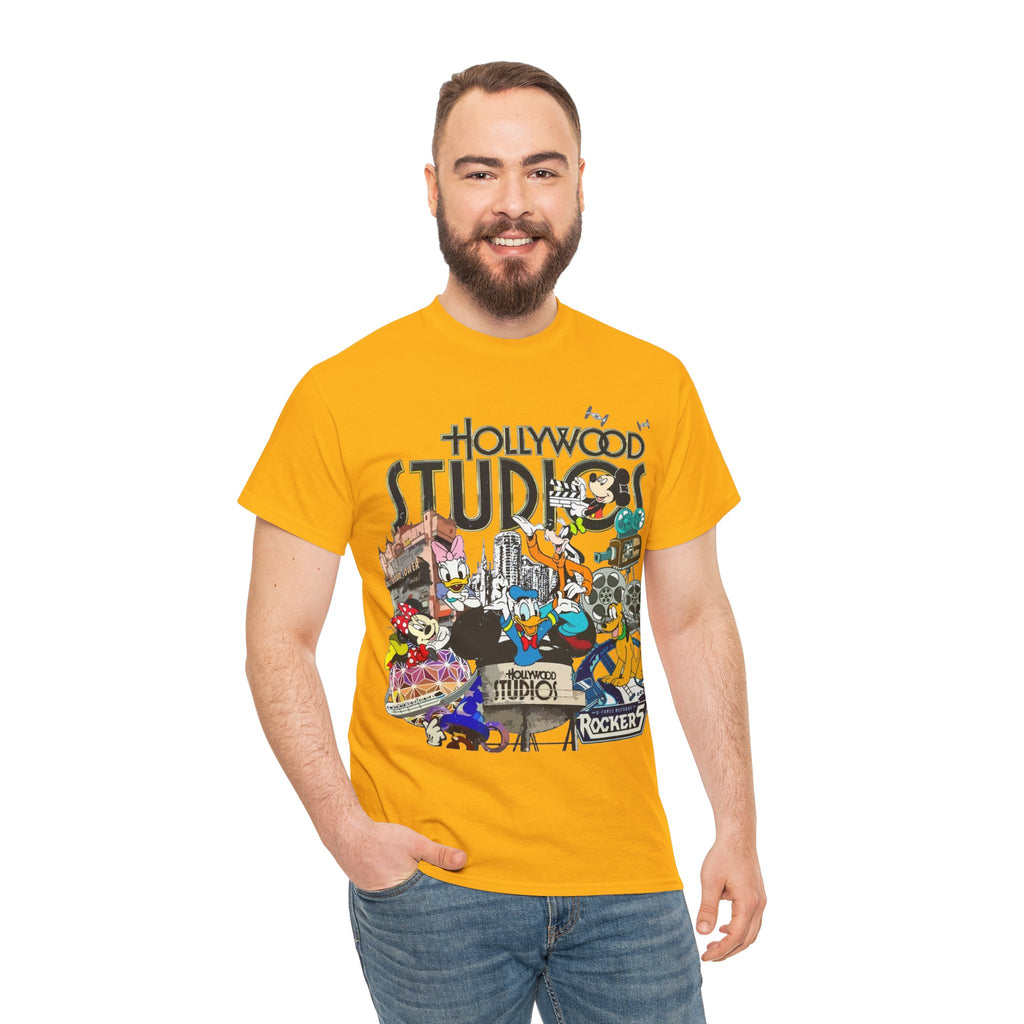Hollywood Studios Collage T-Shirt — Vintage Theme Park Character Tee