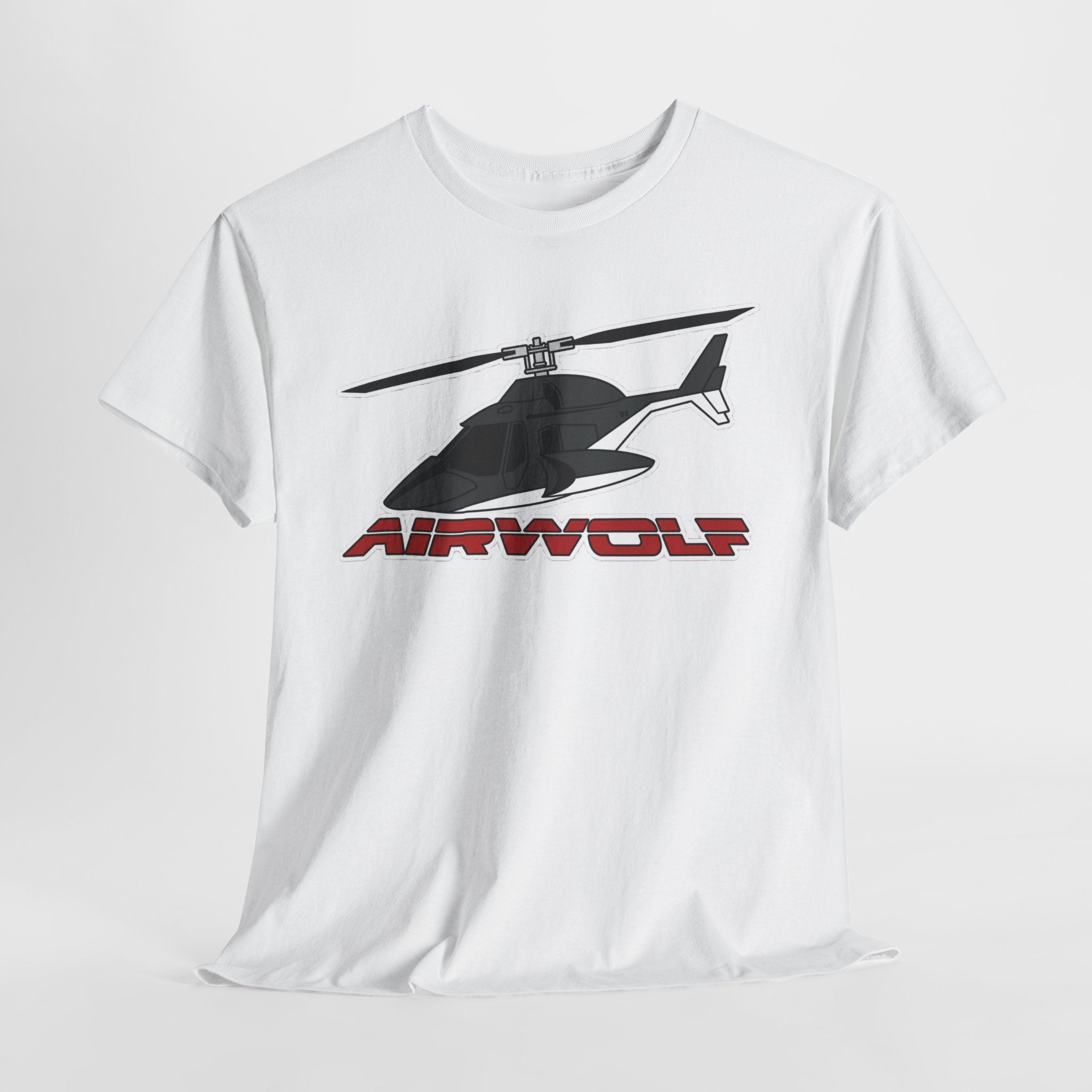 Helicopter Airwolf Tee — Retro Airwolf Logo Graphic T‑Shirt