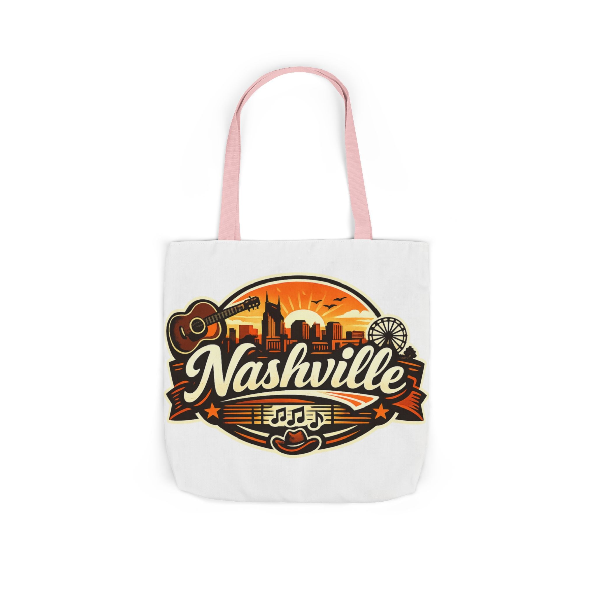 Nashville Sunset Tote Bag — Country Music Skyline Canvas Tote