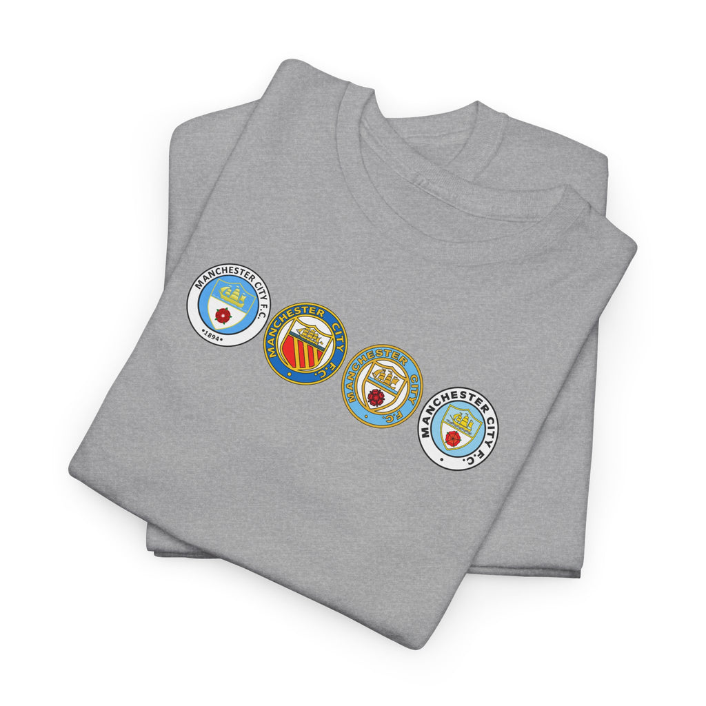 Man City Retro Crest Inspired Cotton T-Shirt