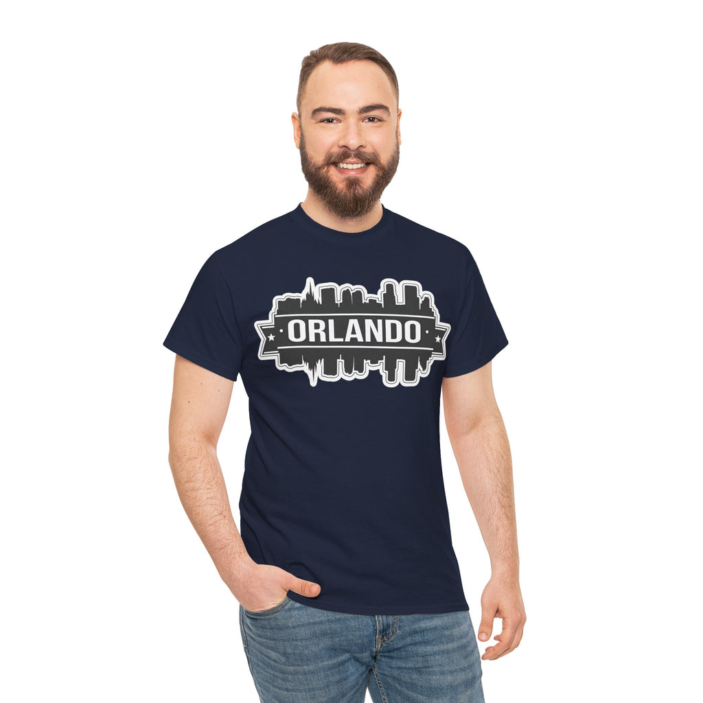 Orlando Skyline T-Shirt — Retro Badge Cityscape Tee