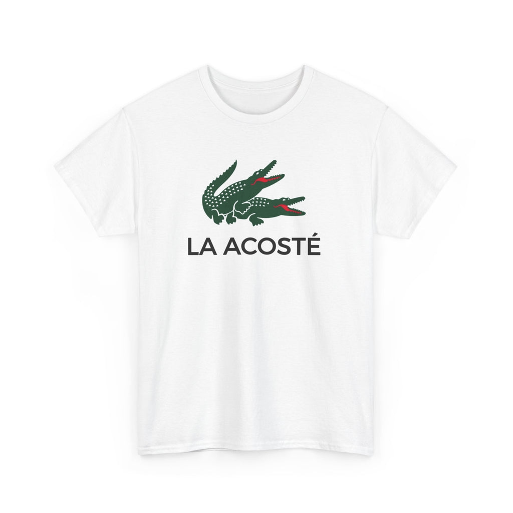 La Acosté Crocodile Logo Graphic Cotton Tee / T-Shirt