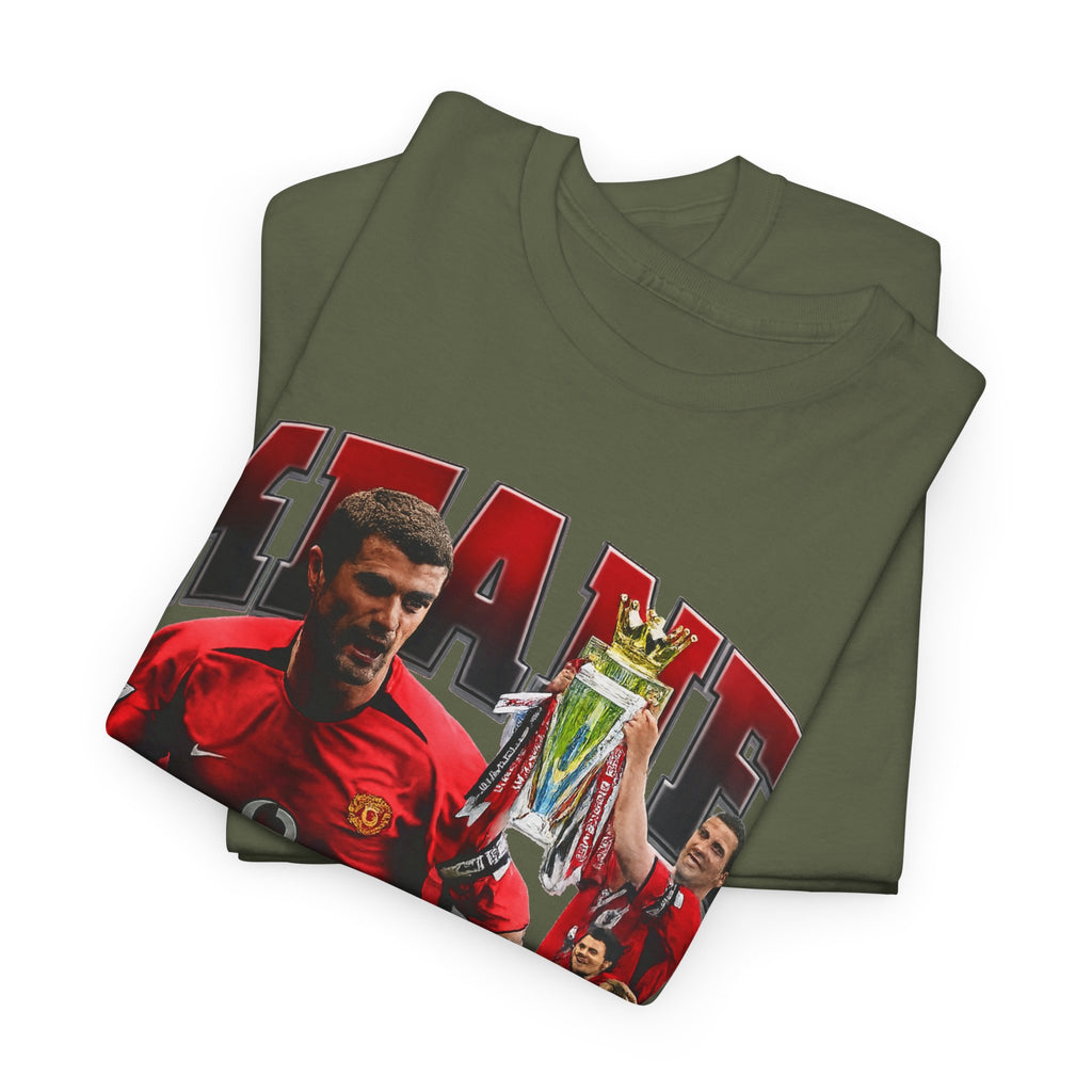 Roy Keane Football Legens Collage Tee — Retro Man United Tribute Shirt