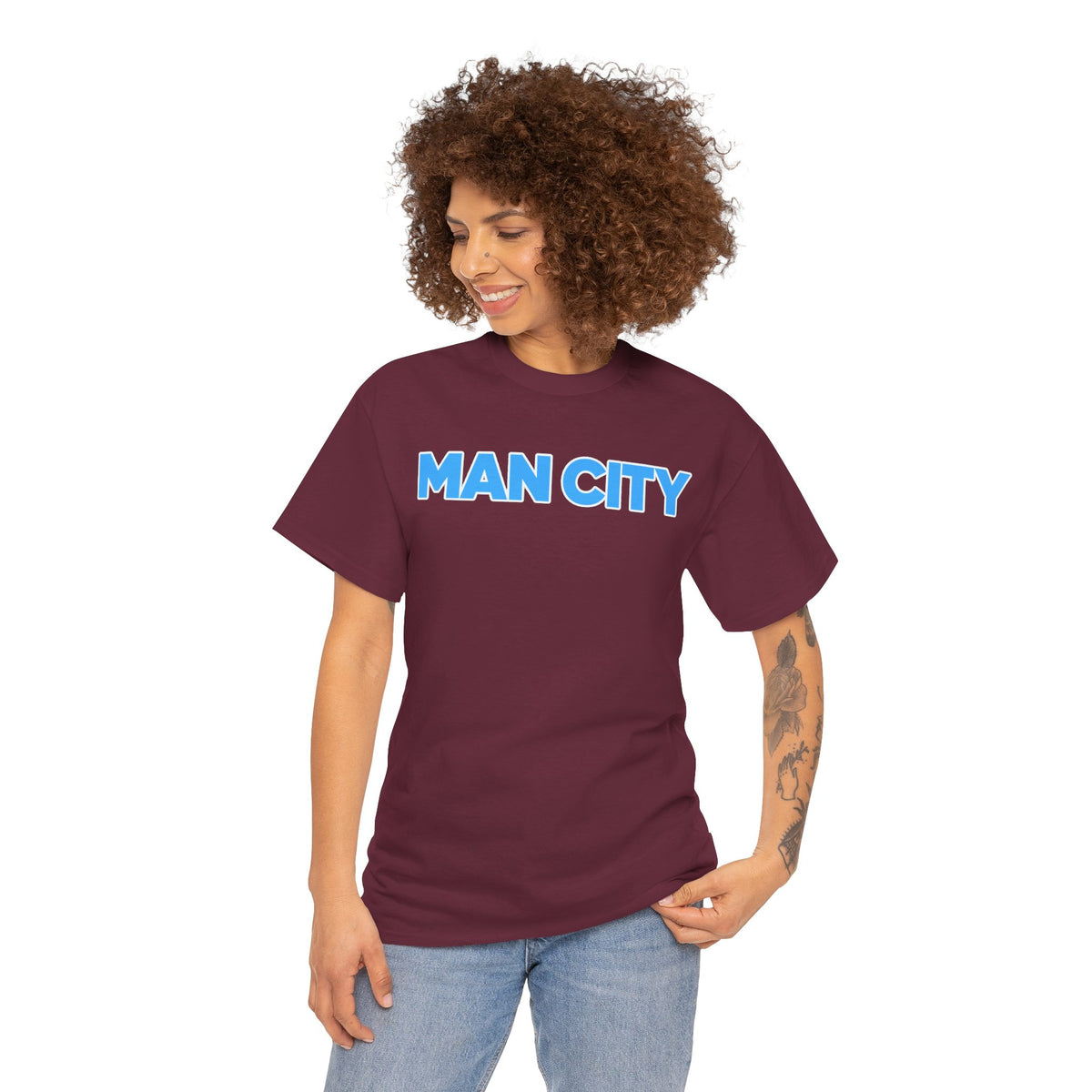 Man City Cotton T‑Shirt — Minimal Football Fan Tee