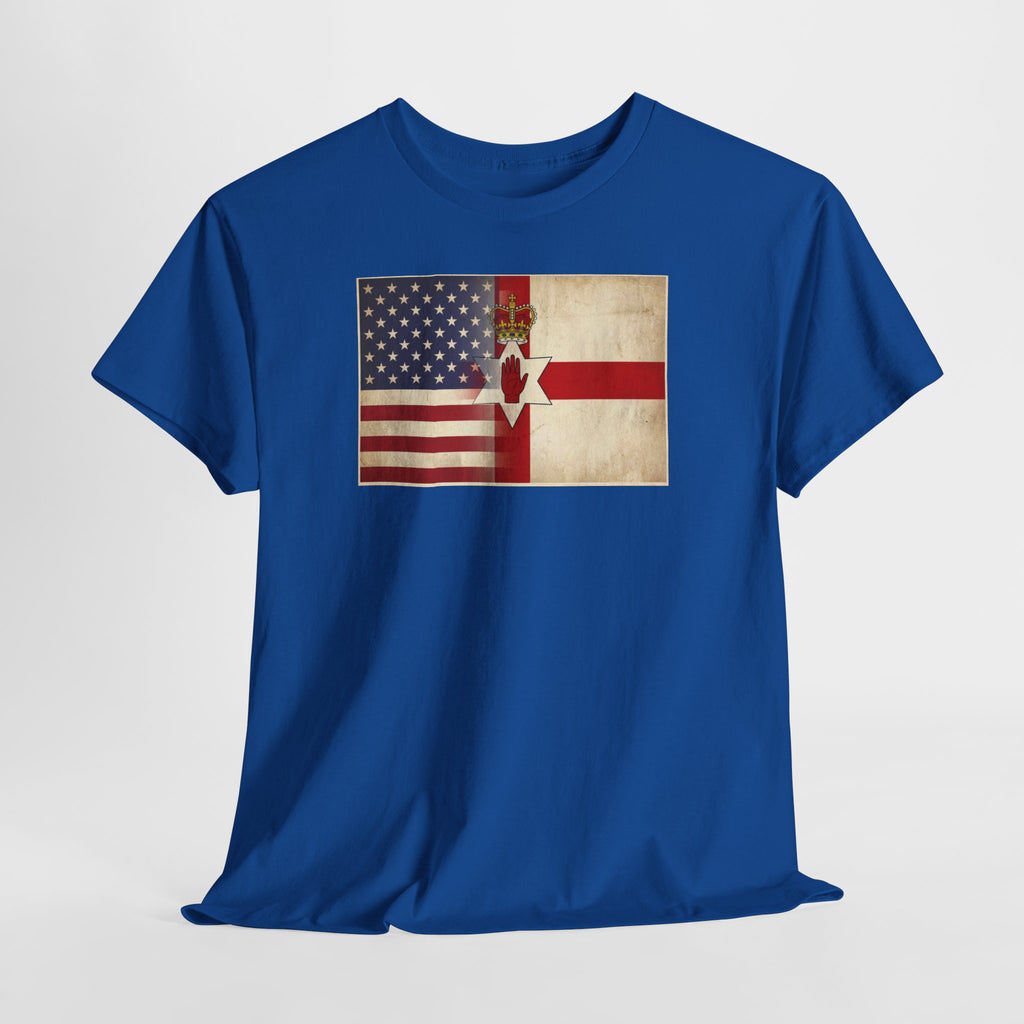 USA / Northern Ireland Flag T-Shirt – Vintage USA & Ulster Cross Tee