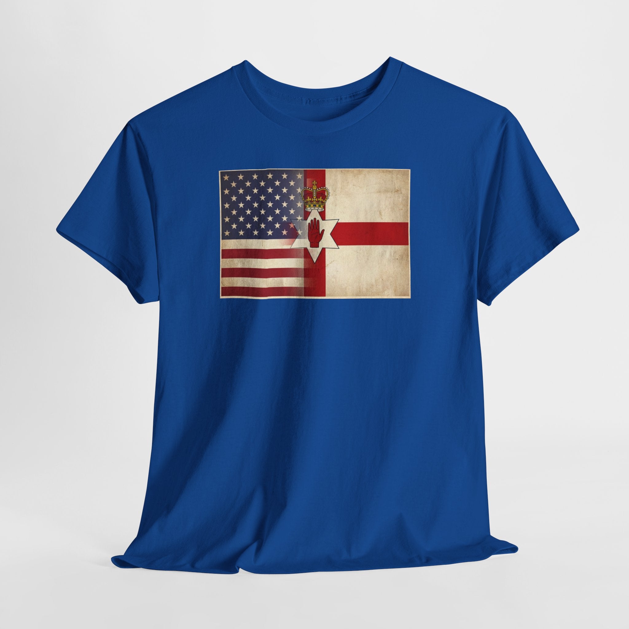 USA / Northern Ireland Flag T-Shirt – Vintage USA & Ulster Cross Tee