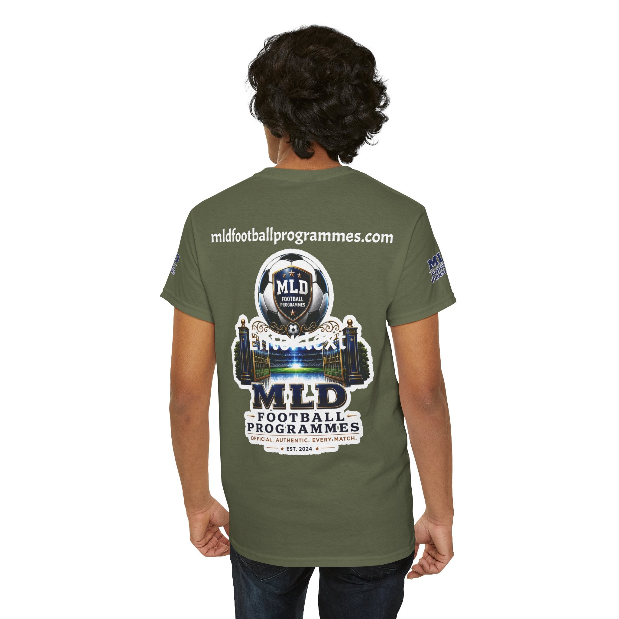 MLD Football Programmes Tee — Vintage Sports Logo Cotton T‑Shirt
