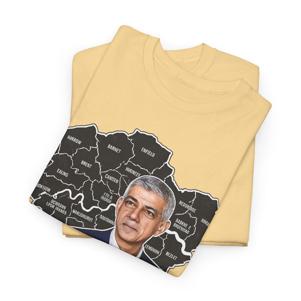 Sadiq Khan Out" Political Protest Tee with Sadiq Khan Graphic T-Shirt