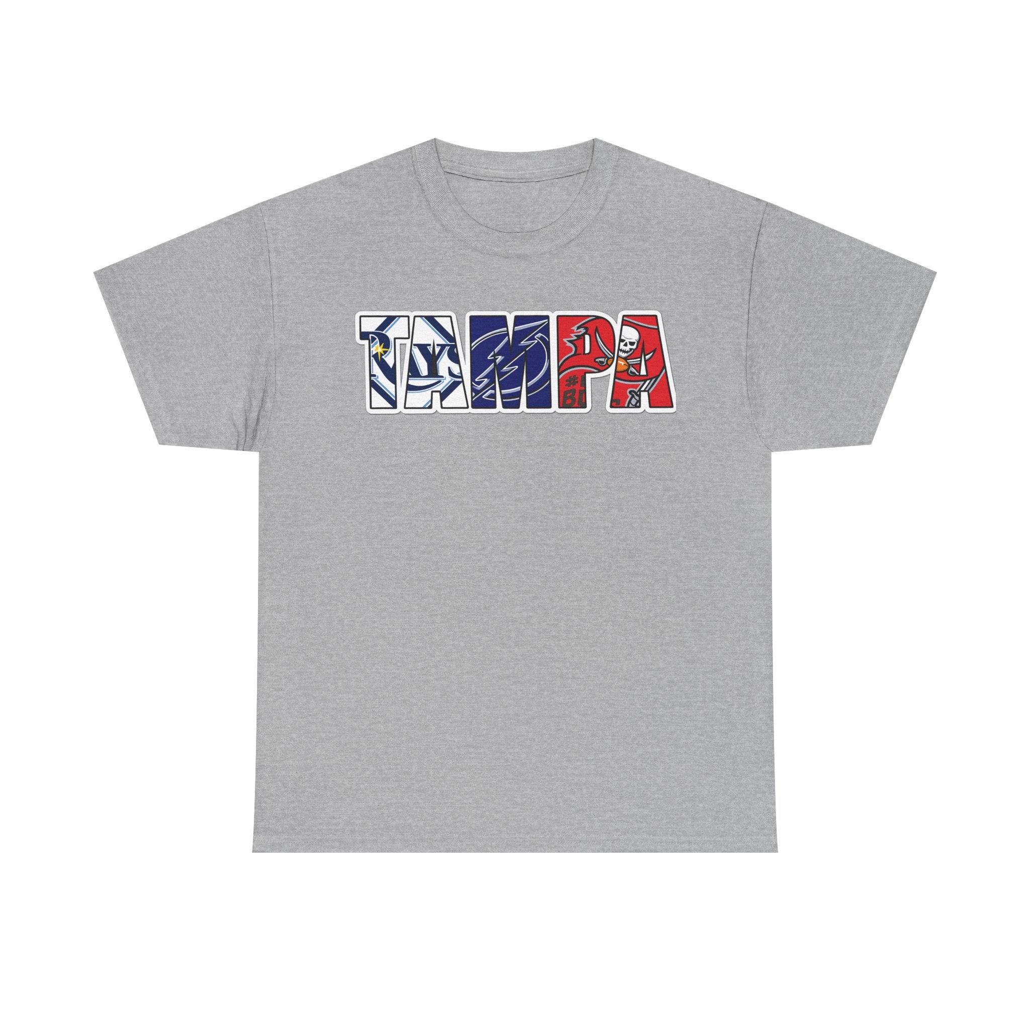 Tampa Block Letter Tee — Florida Flag Graphic T‑Shirt