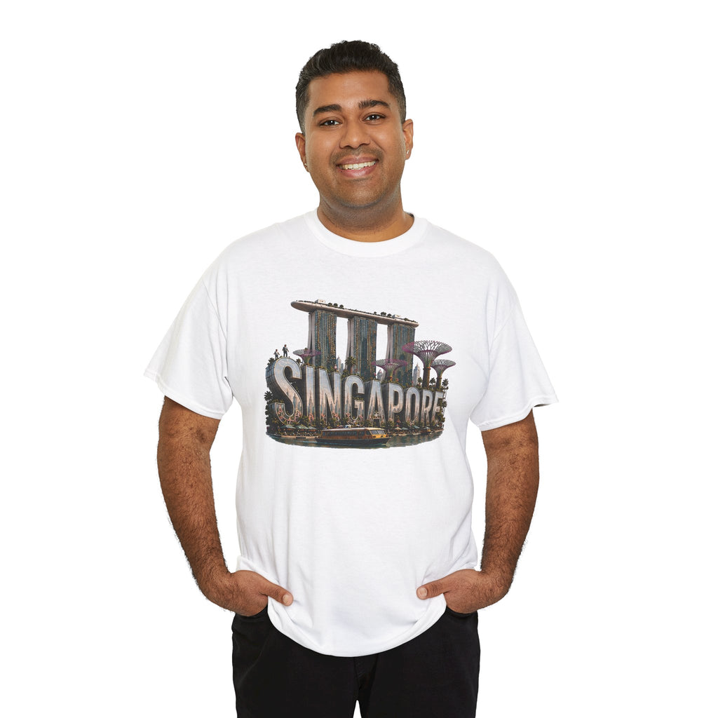 Singapore Skyline T-Shirt — Marina Bay Sands & Supertree Graphic Tee