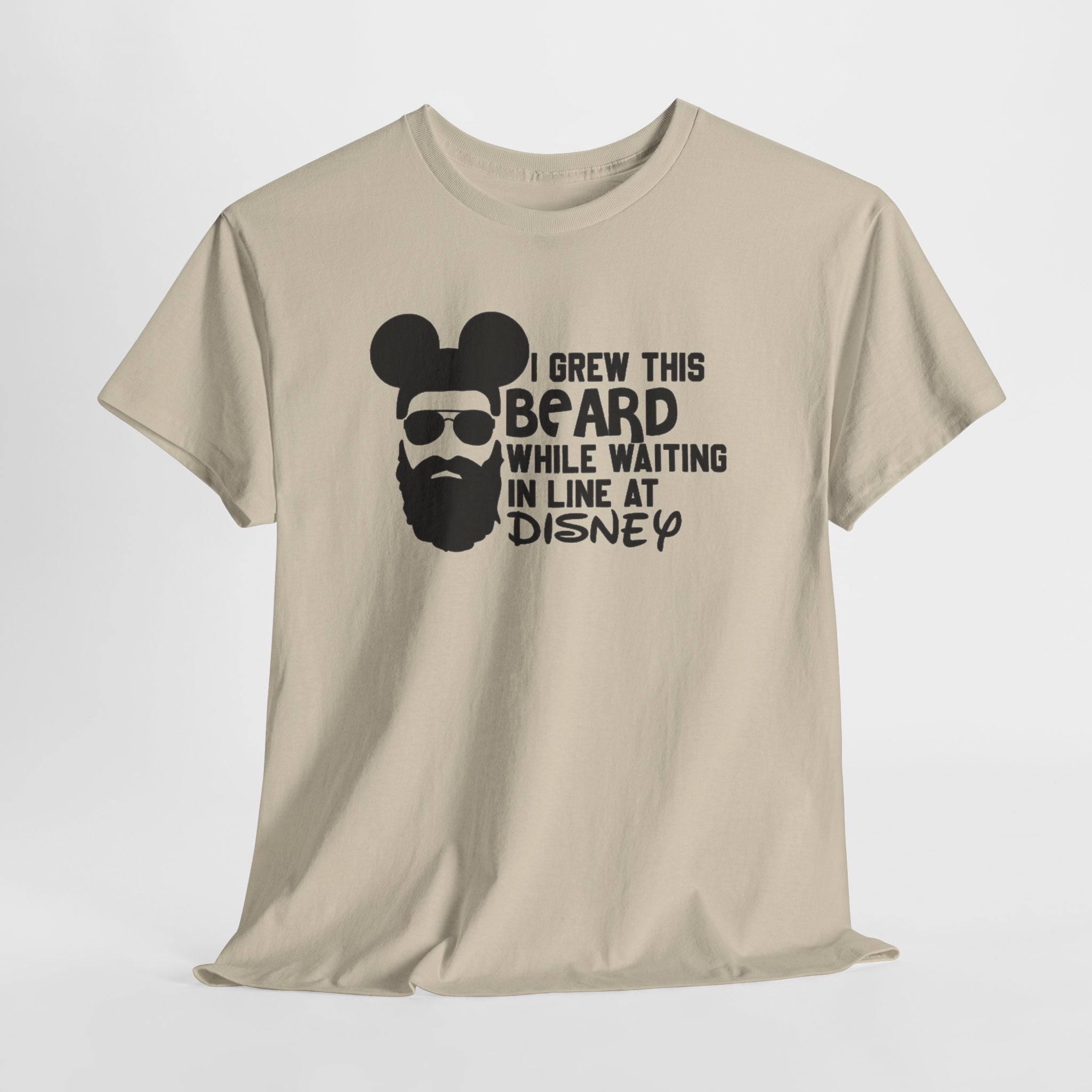 Beard While Waiting Tee – "I Grew This Beard While Waiting In Line At Disney" Funny Disney Dad T-Shirt