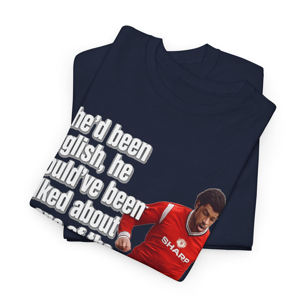 Vintage Football Tee — 'if he'd been English...' Roy Keane on Paul McGrath Quote Shirt