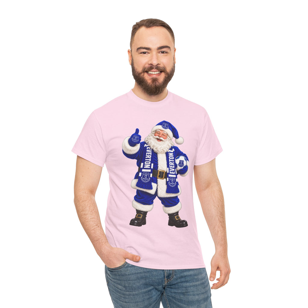 Everton Santa Scarf Christmas Tee - Holiday Vintage Santa T-Shirt