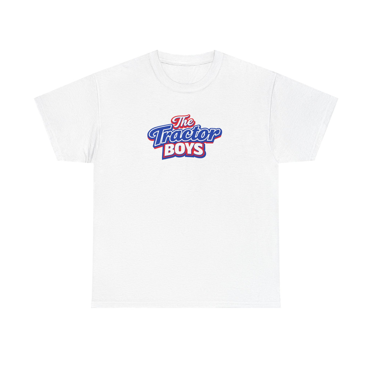 The Tractor Boys T-Shirt — Retro Blue & Red Logo Tee