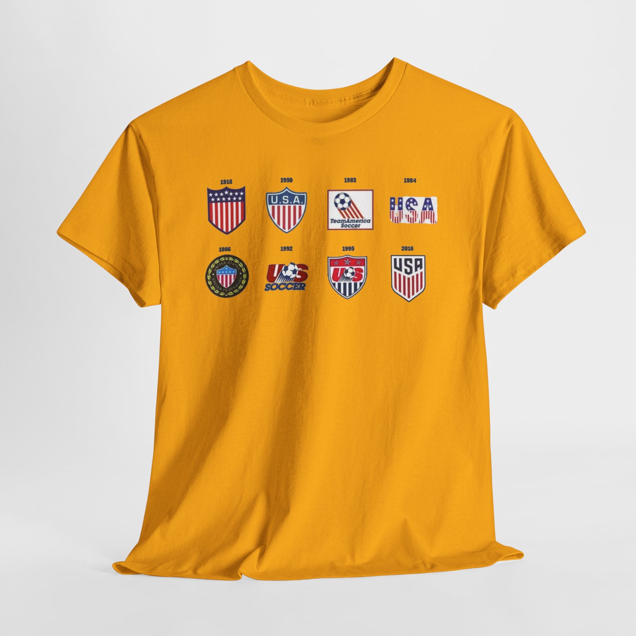 USA Soccer Logos Graphic Tee — Retro American Soccer Logo T‑Shirt