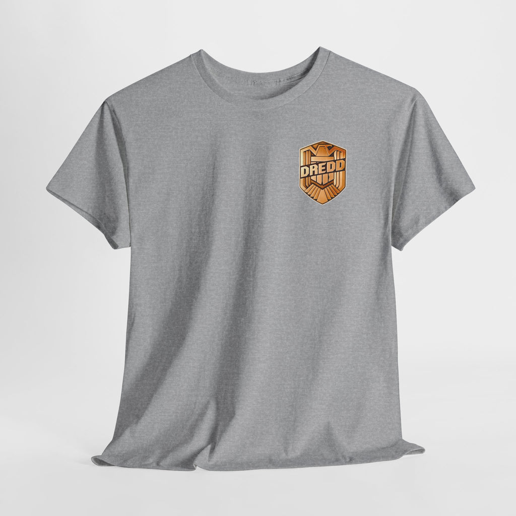 Dredd Shield Badge T-Shirt — Retro Law Enforcement Logo Tee