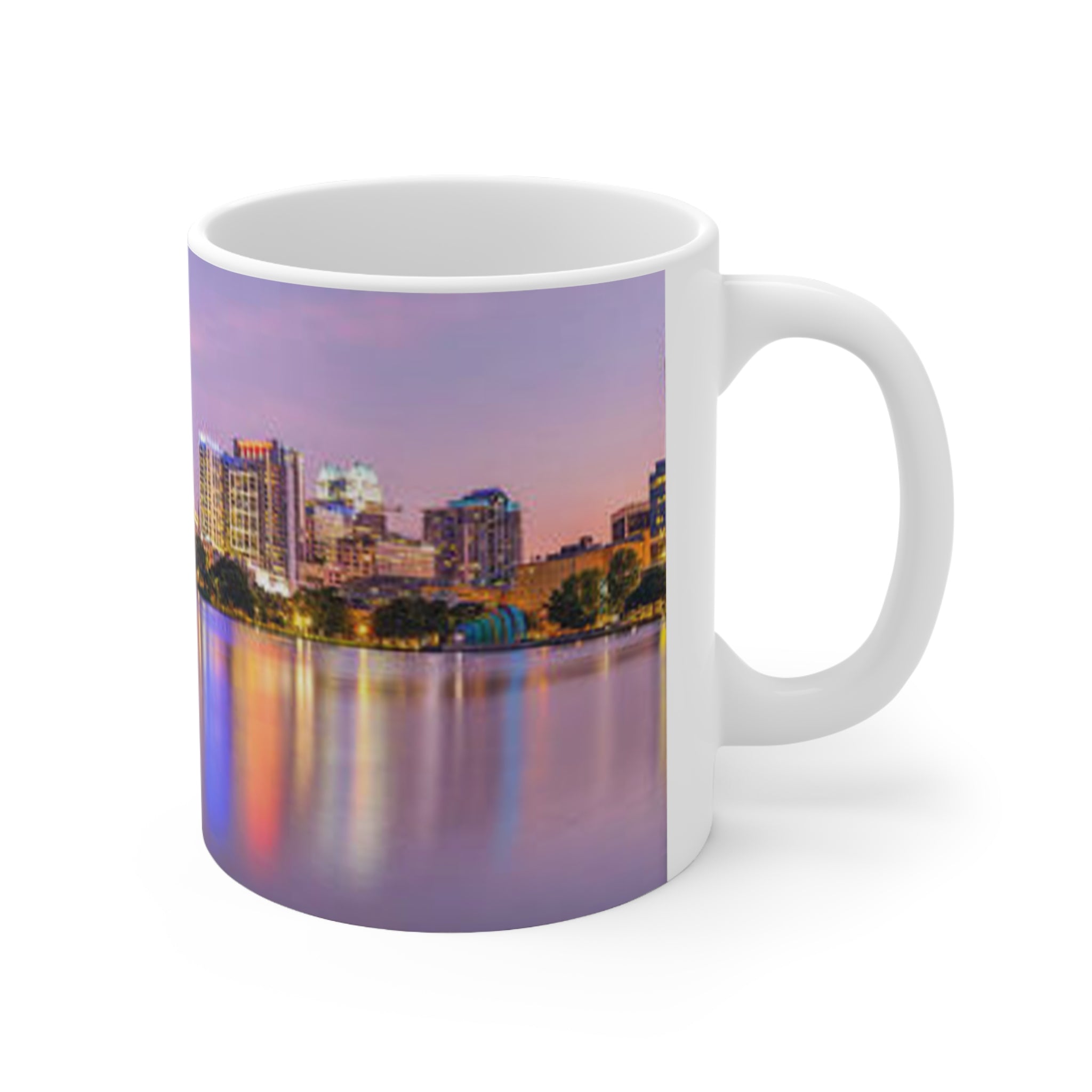 Orlando Night Skyline Ceramic Coffee Mug — Cityscape 11oz & 15oz