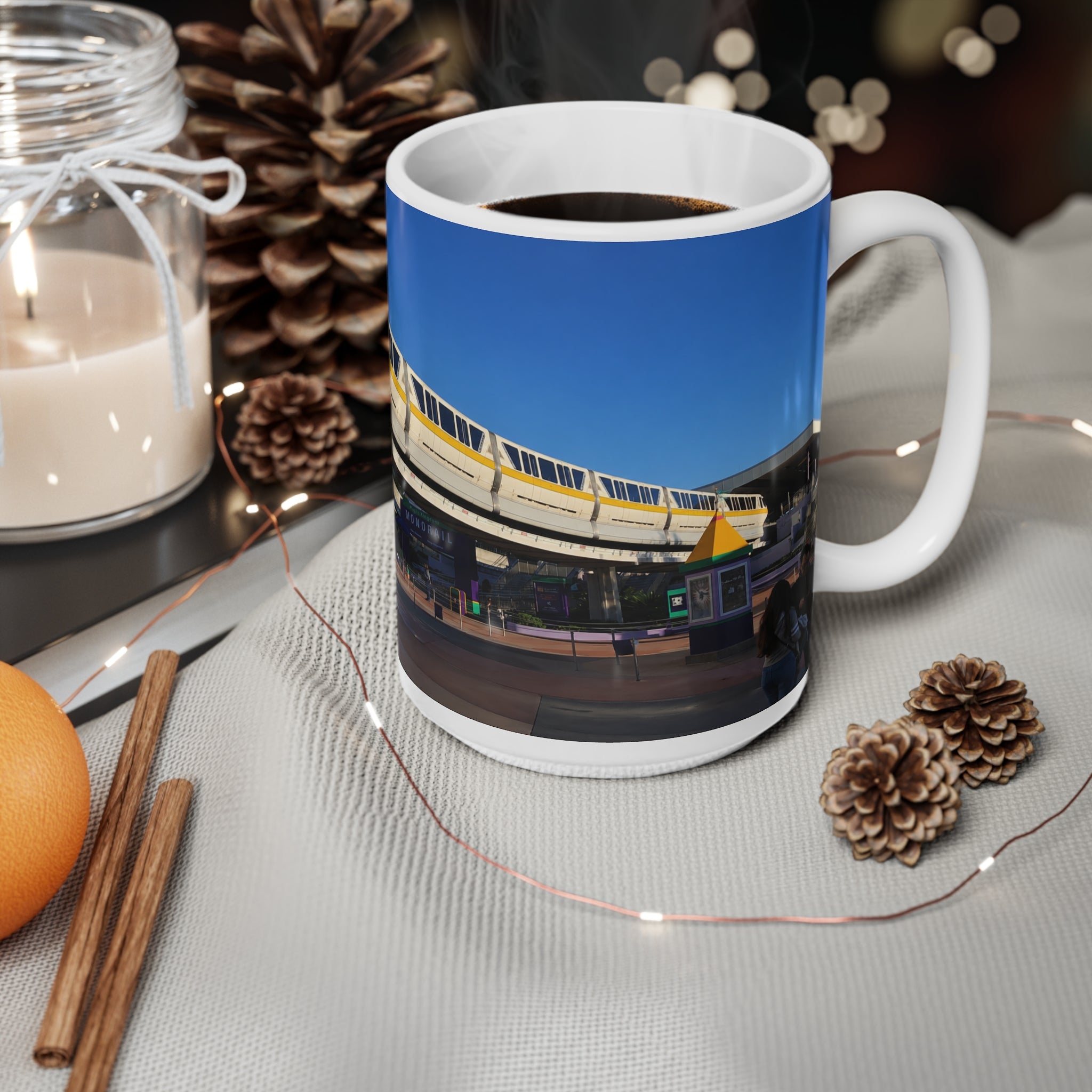 Magic Kingdom Monorail Scenic Ceramic Coffee Mug — 11oz & 15oz
