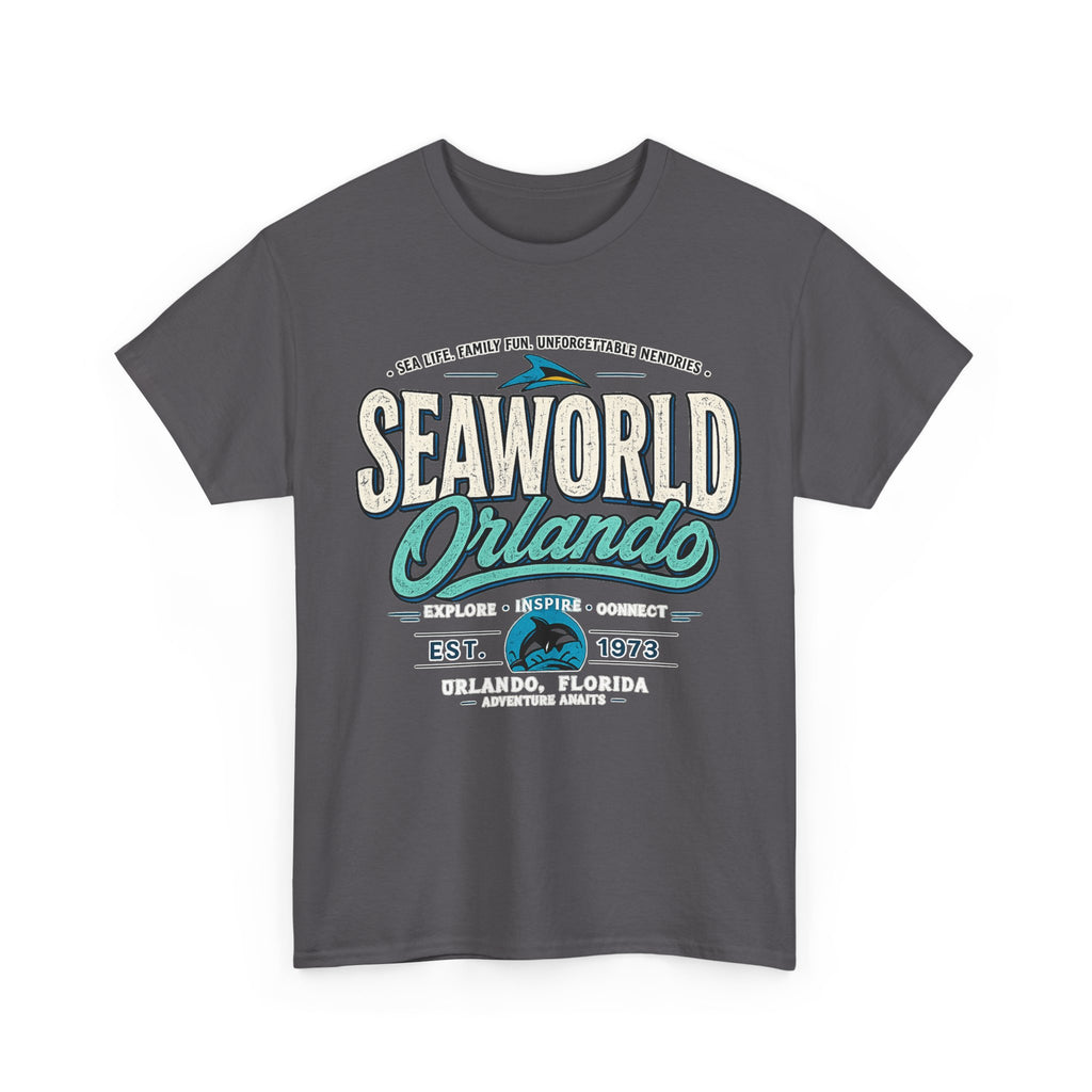 SeaWorld Orlando Graphic Tee — Retro Explore Inspire Connect Vacation Shirt