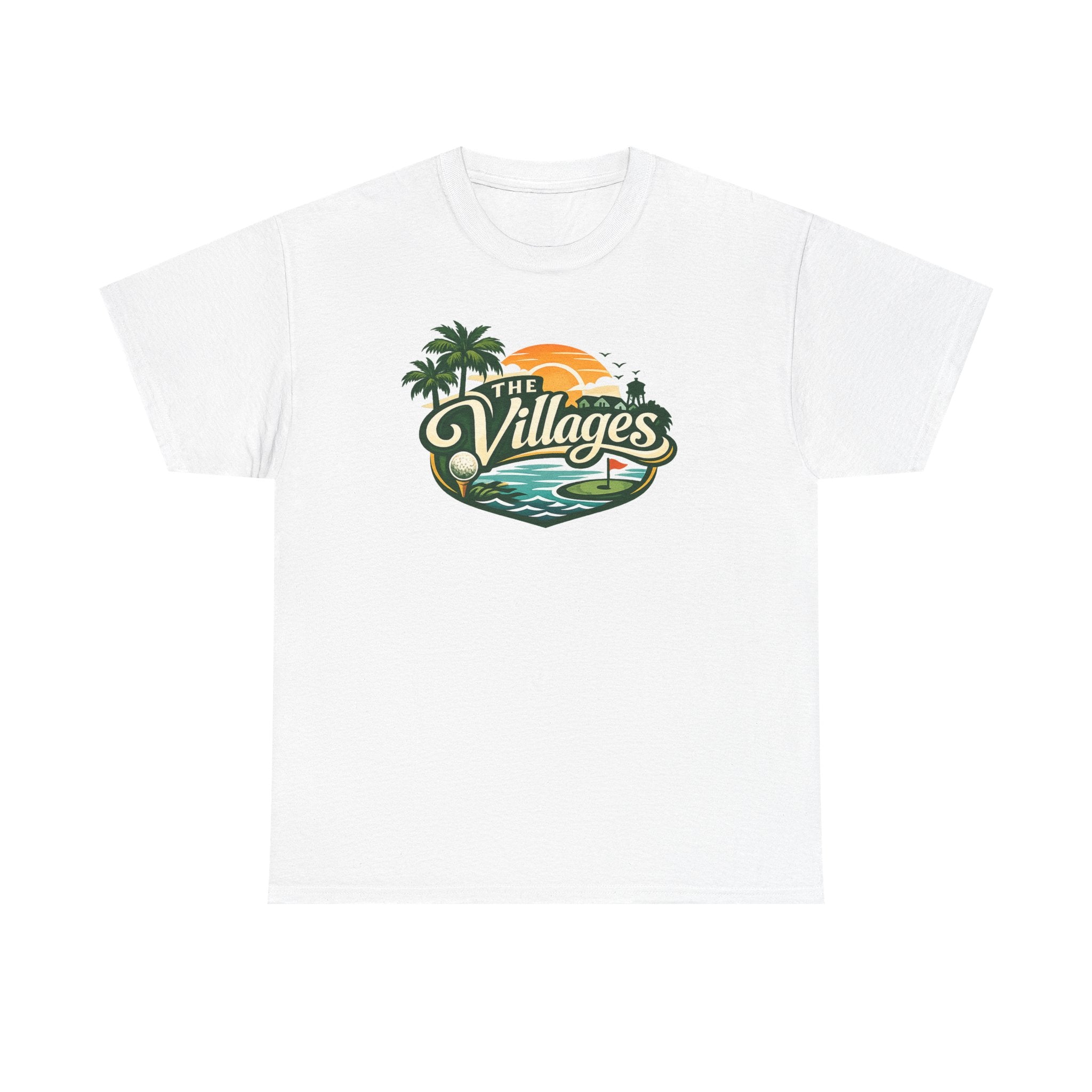 The Villages of Florida Sunset Logo Tee - Florida Palm Beach Retro T-Shirt