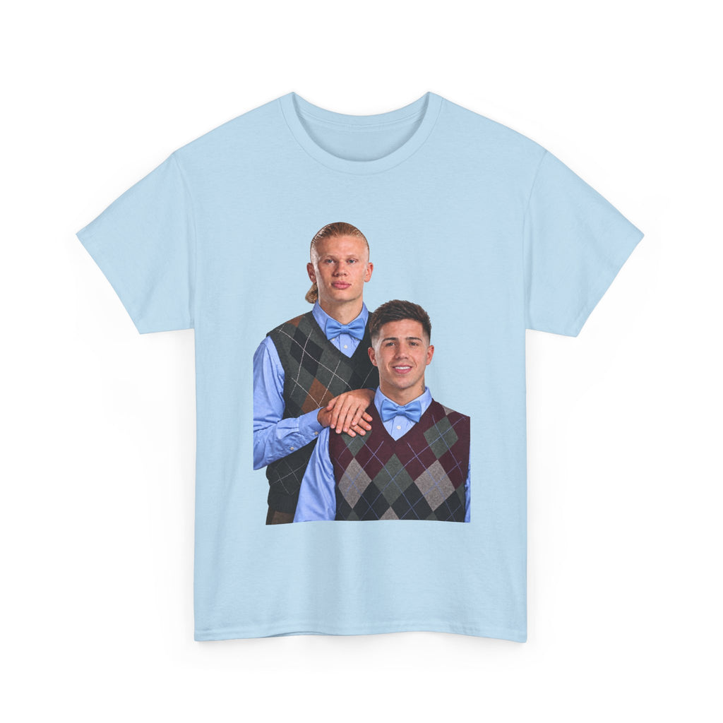 Haaland and Enzo Geek Cotton T-Shirt — Two Guys in Argyle Sweater Vests