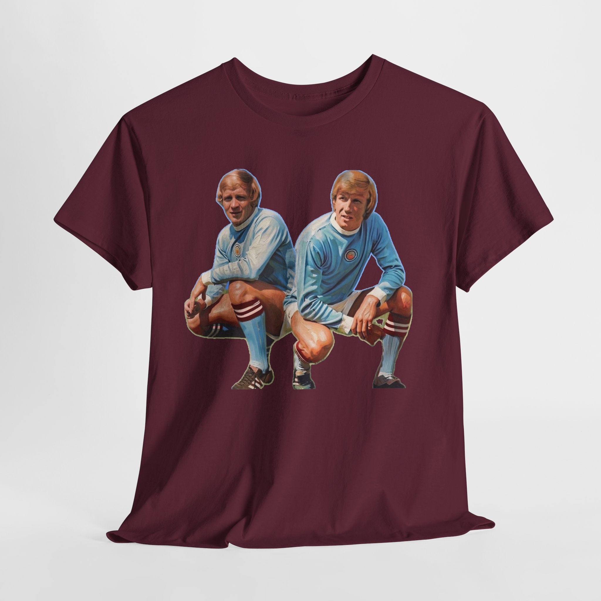 Franny Lee and Colin Bell Manchester City Retro Soccer Players T‑Shirt — Vintage Football Graphic Tee