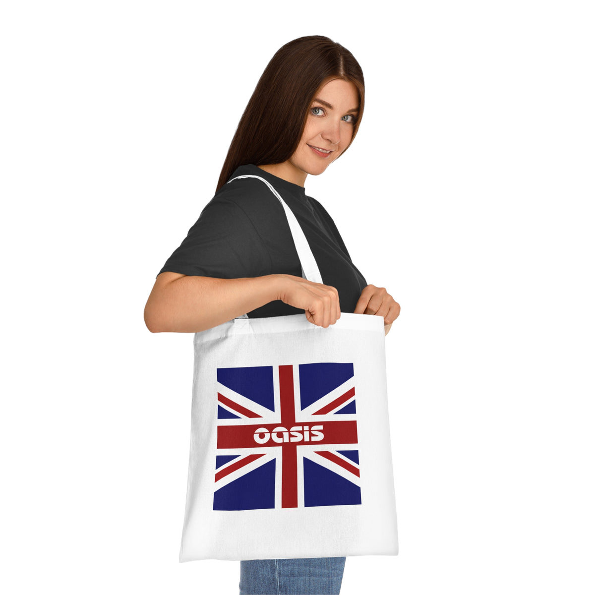 Union Jack Oasis Tote Bag — British Flag Cotton Shopper