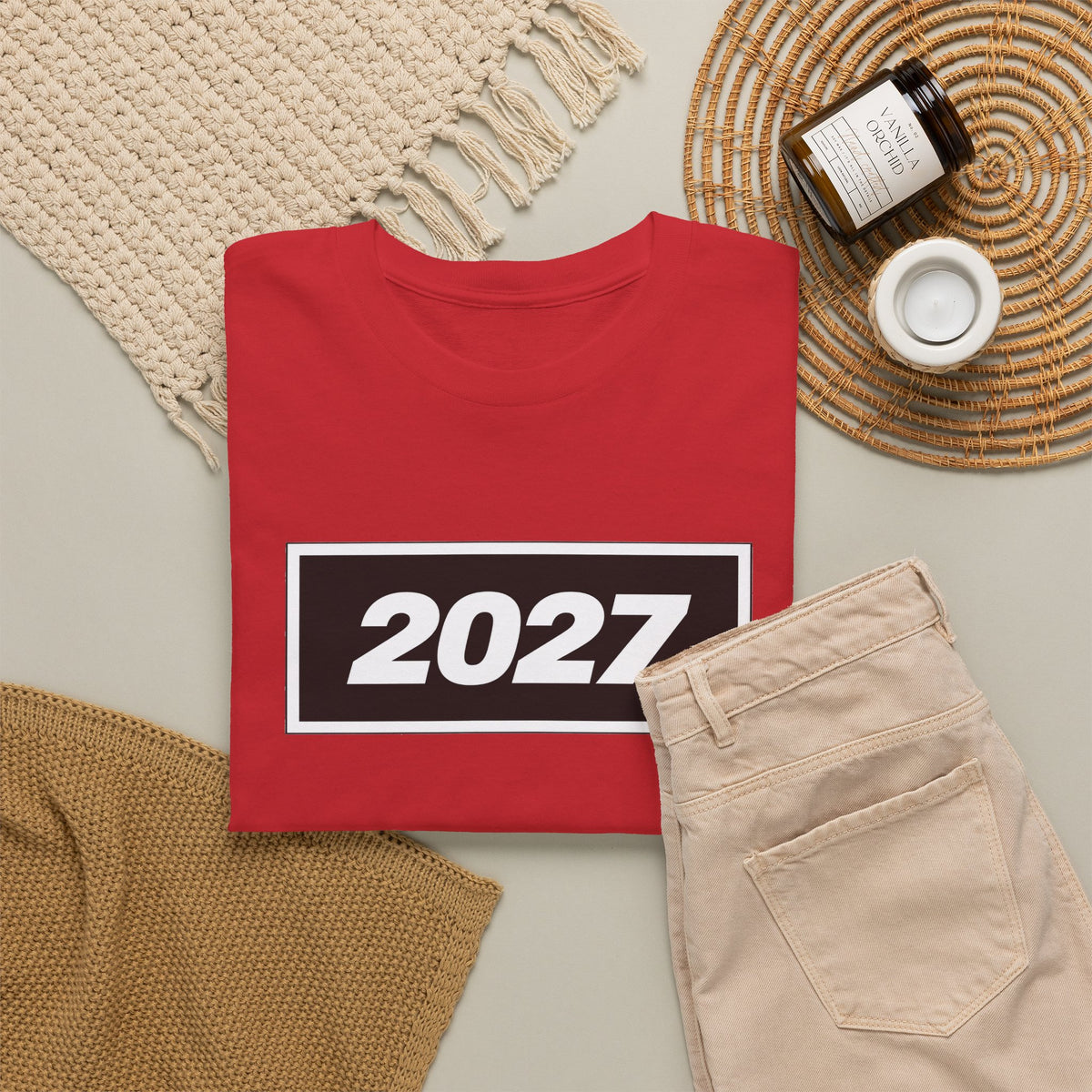 Oasis Inspired 2027 Graphic Tee — Minimal Year Rectangle T‑Shirt for New Year Celebrations