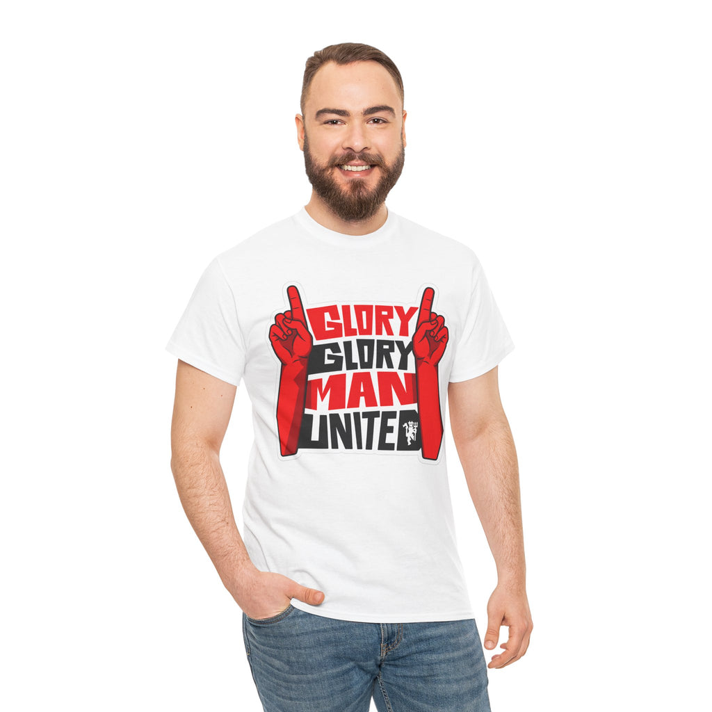 Glory Glory Man United T-Shirt — Retro Red Football Fan Tee