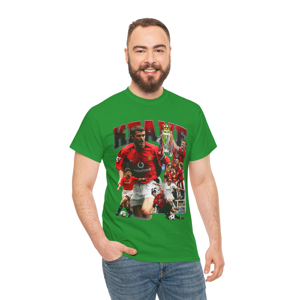 Roy Keane Football Legens Collage Tee — Retro Man United Tribute Shirt