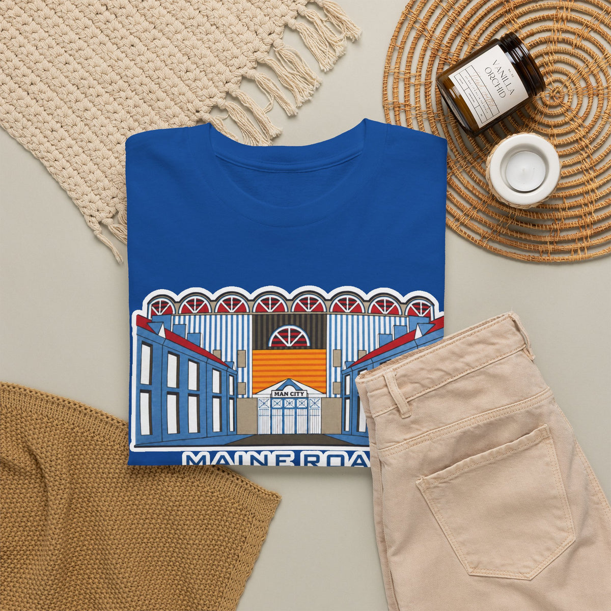Maine Road Graphic Tee — 'Maine Road 1923–2003' Retro Stadium Cotton T‑Shirt