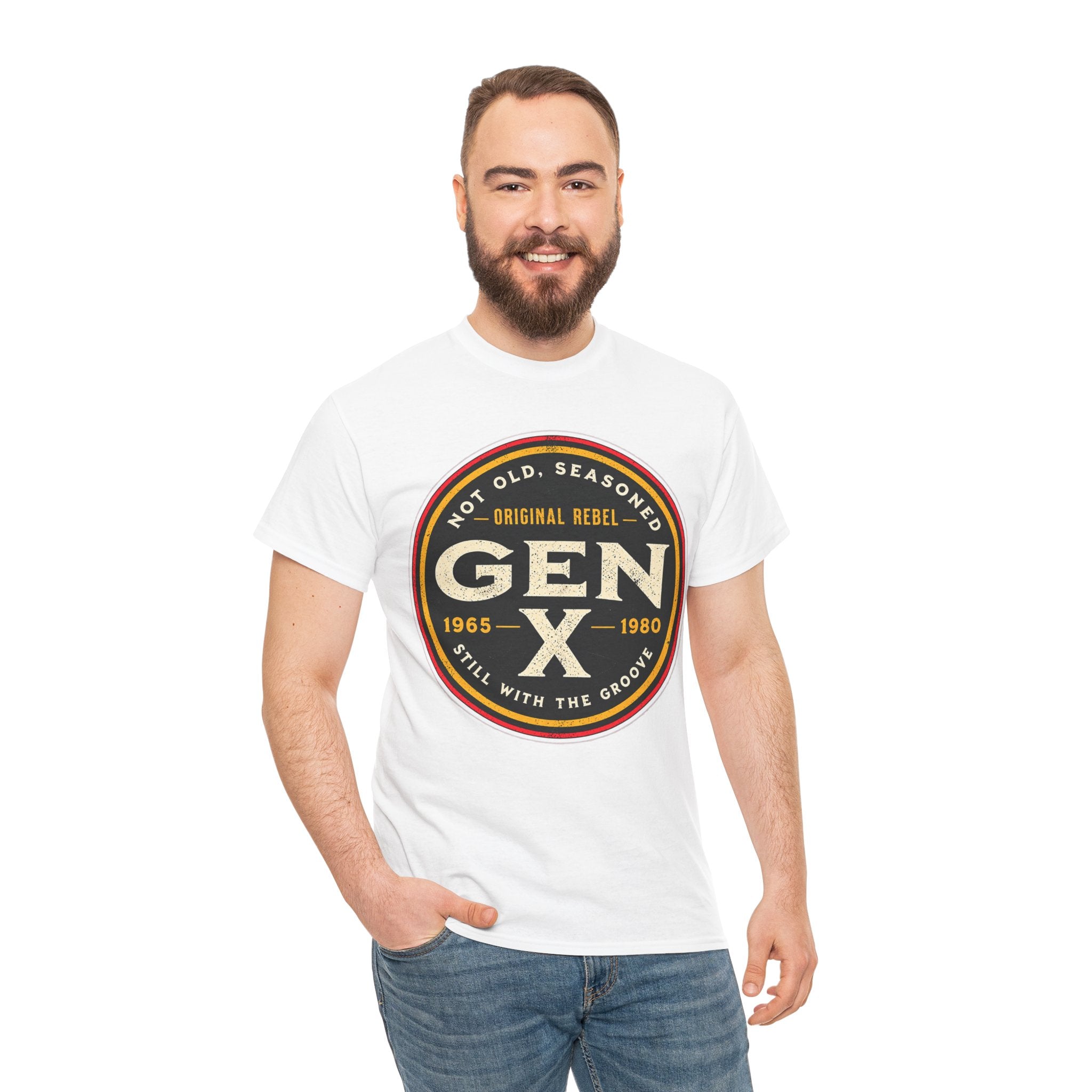 Gen X Tee - 'Not Old, Seasoned' Vintage Rebel Graphic T-Shirt (1965-1980)