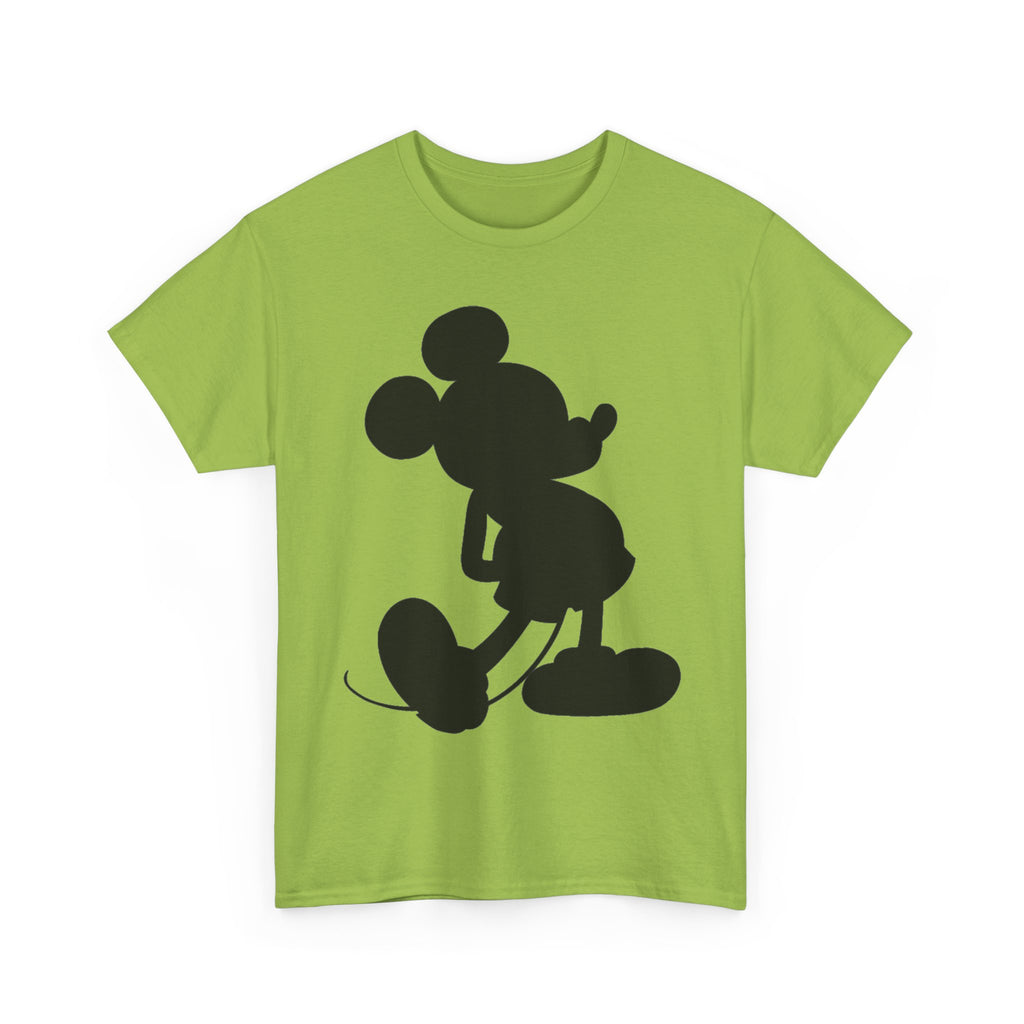 Mickey Mouse Silhouette Graphic Tee — Retro Cartoon Shadow T-Shirt