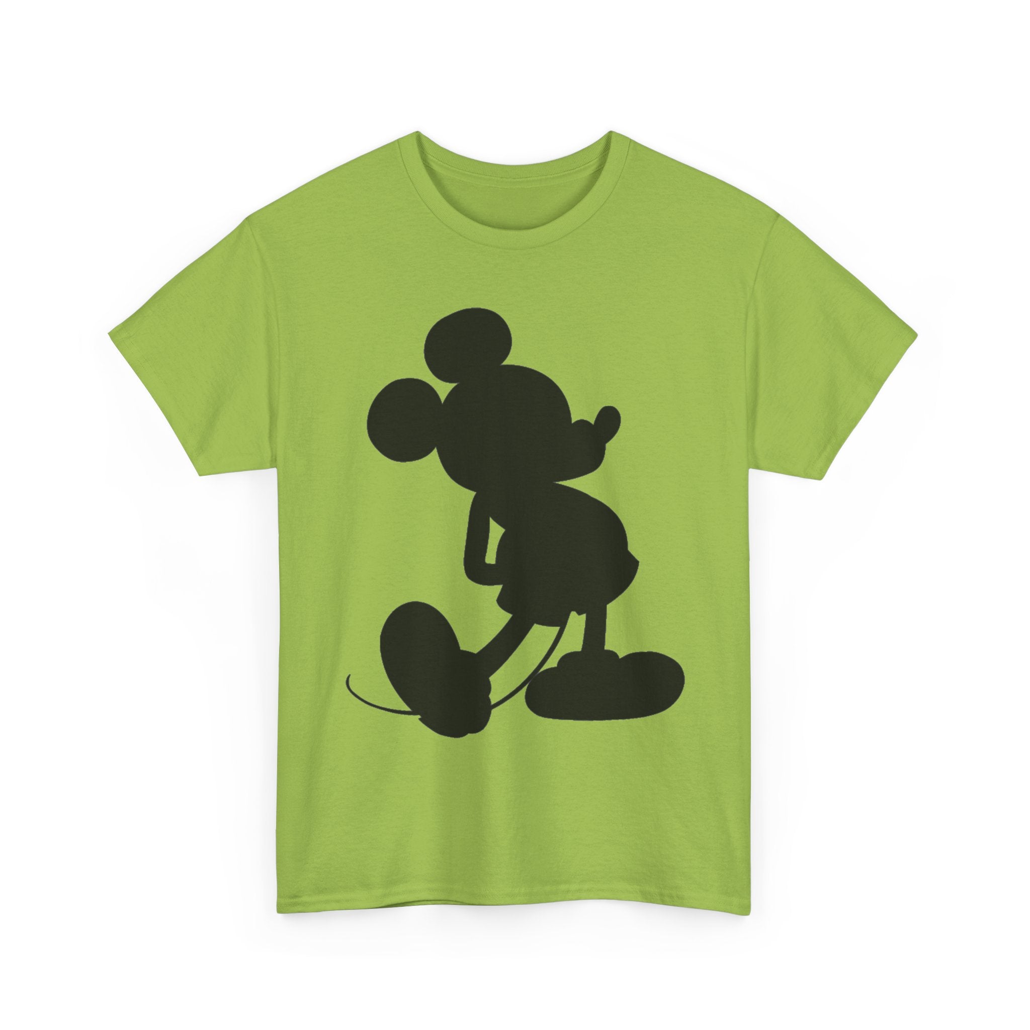 Mickey Mouse Silhouette Graphic Tee — Retro Cartoon Shadow T-Shirt