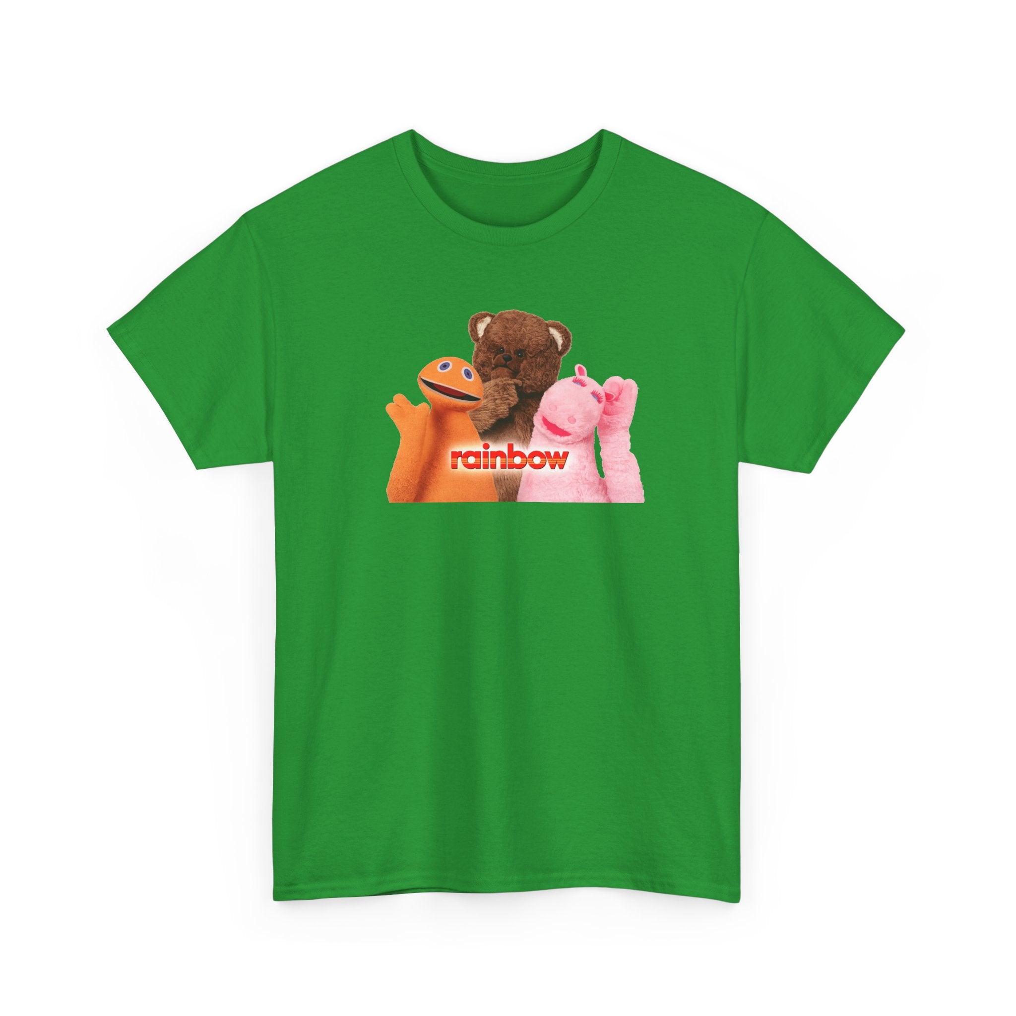 Rainbow Kids TV Zippy, George and Bungle Puppets T-Shirt — Cute Teddy & Hand Puppets Graphic Tee