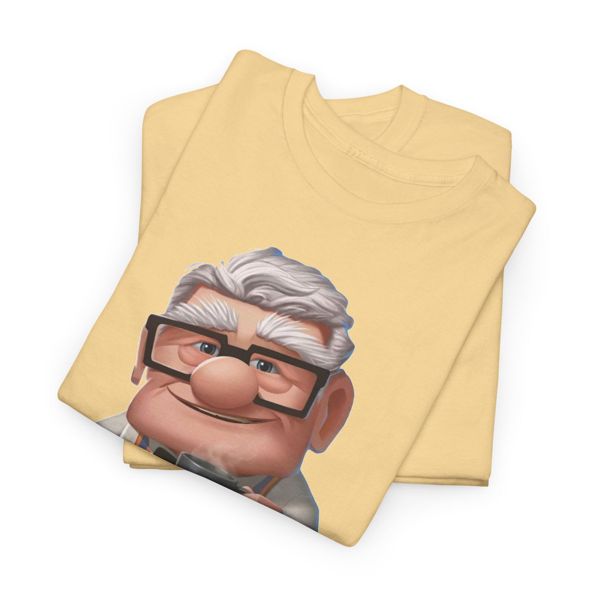 Disney Up Cartoon Grandpa Mug Graphic Tee - Cute Elderly Character T-Shirt