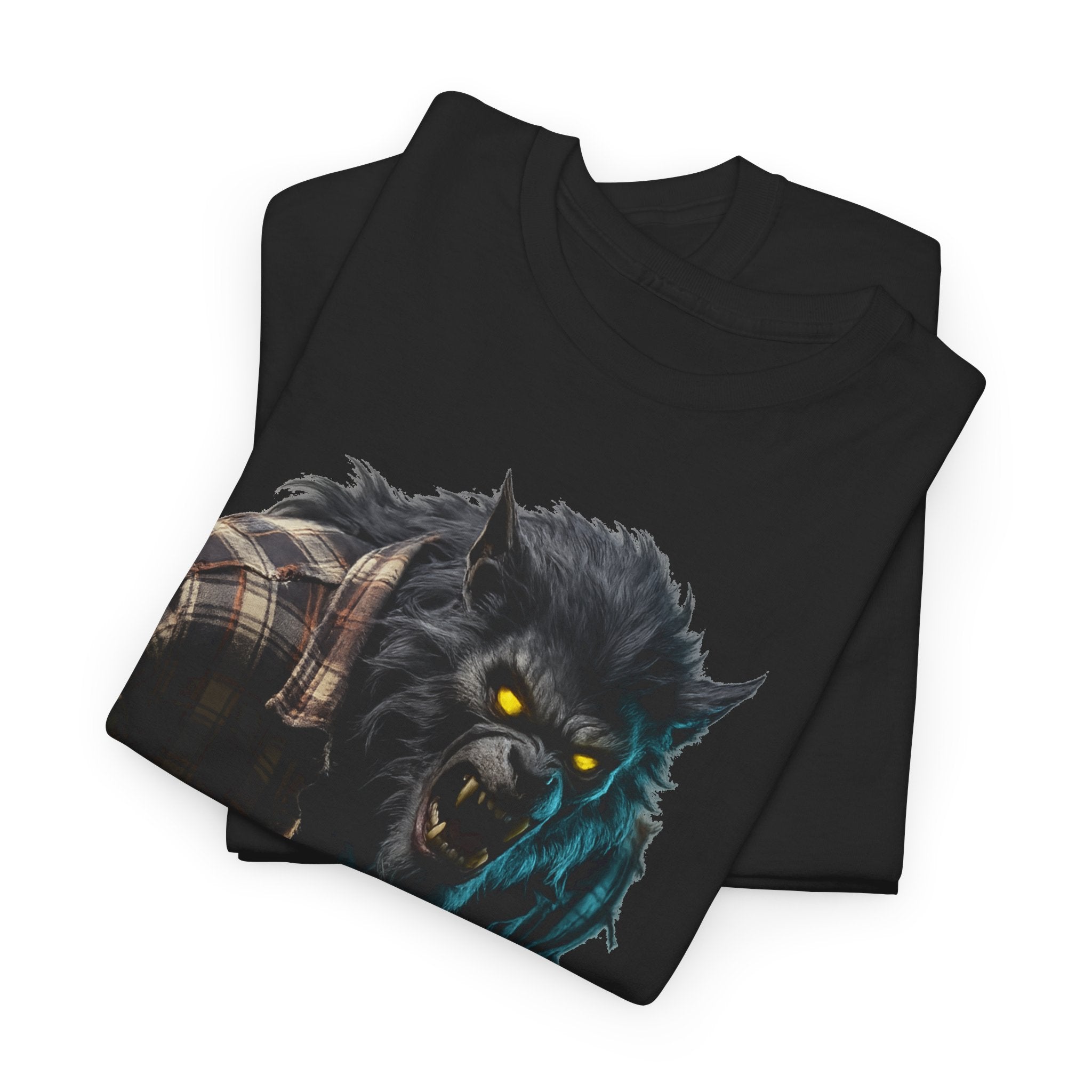Werewolf Graphic Tee — Glowing Eyes Horror T‑Shirt