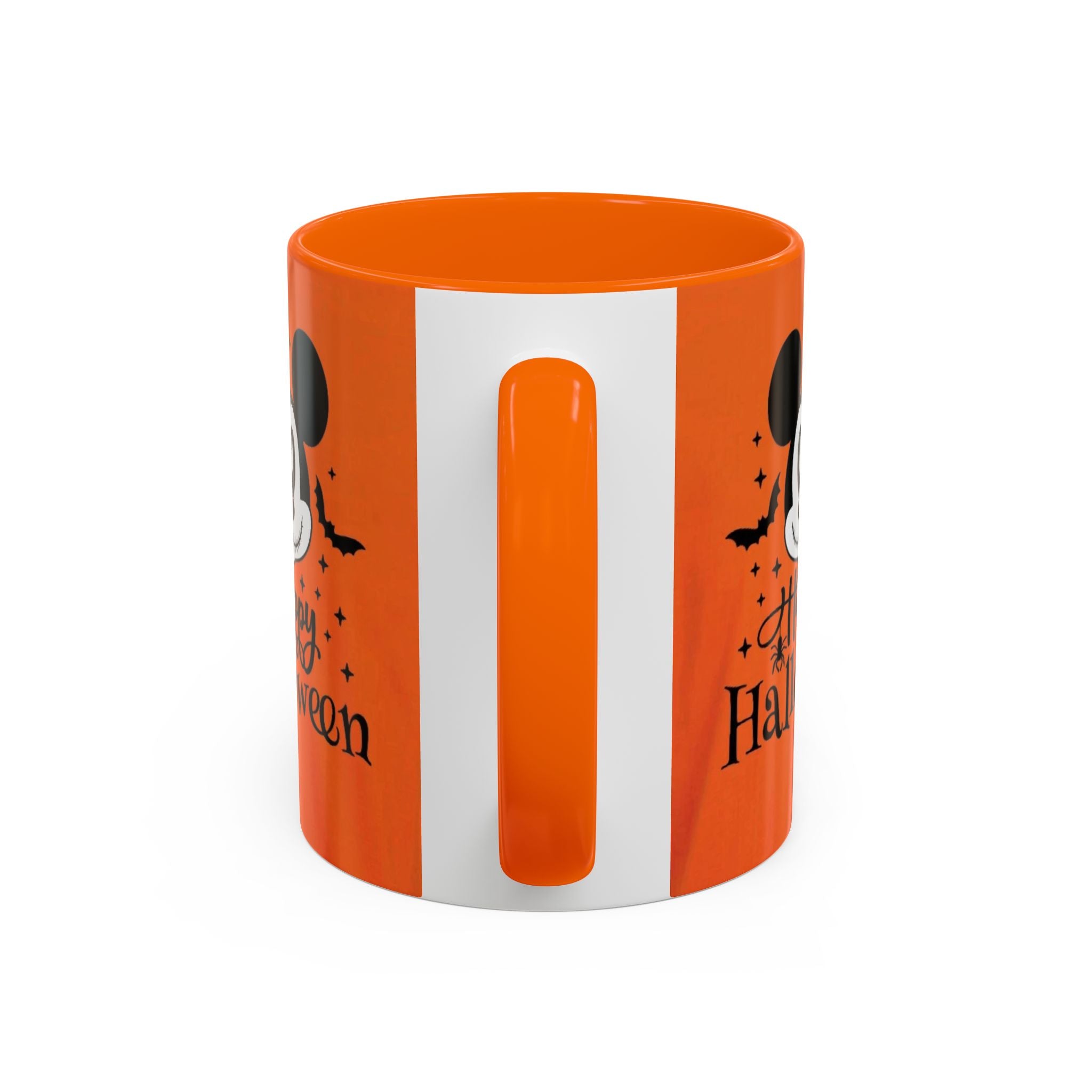 Halloween Mickey Mouse Orange Coffee Mug - "Happy Halloween" 11/15oz