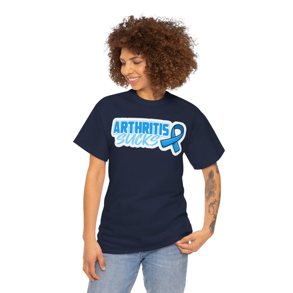 Arthritis Sucks T-Shirt with Awareness Ribbon — Arthritis Support Tee