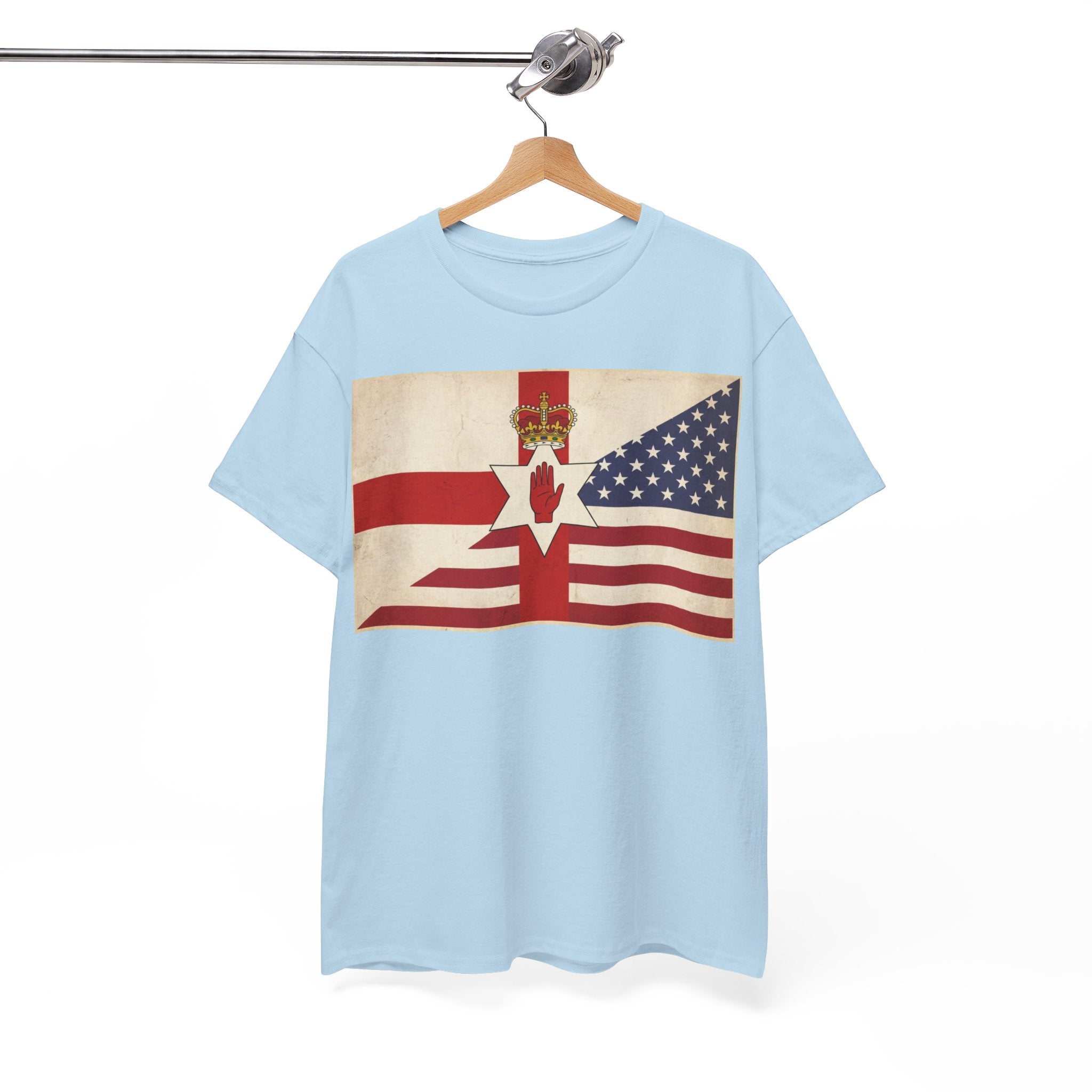 Northern Ireland + American Flag Tee — Vintage Graphic Shirt